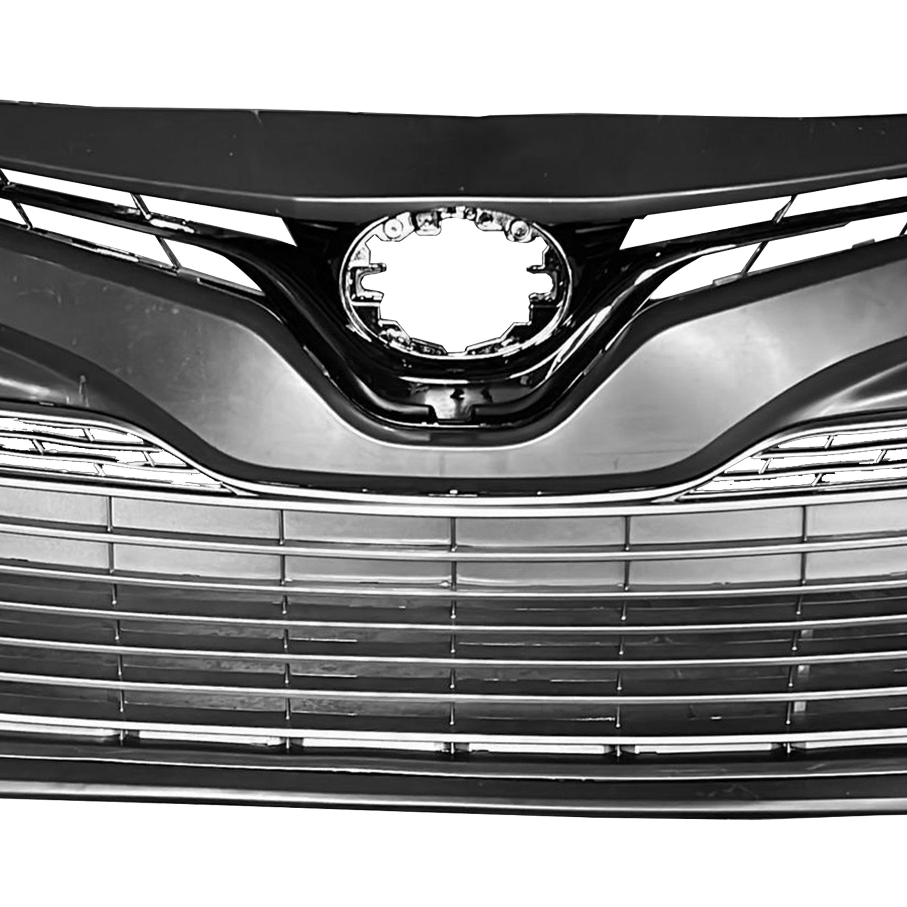 For 2018 2019 2020 Toyota Camry LE Front Bumper with Upper Lower Grille Assembly Set