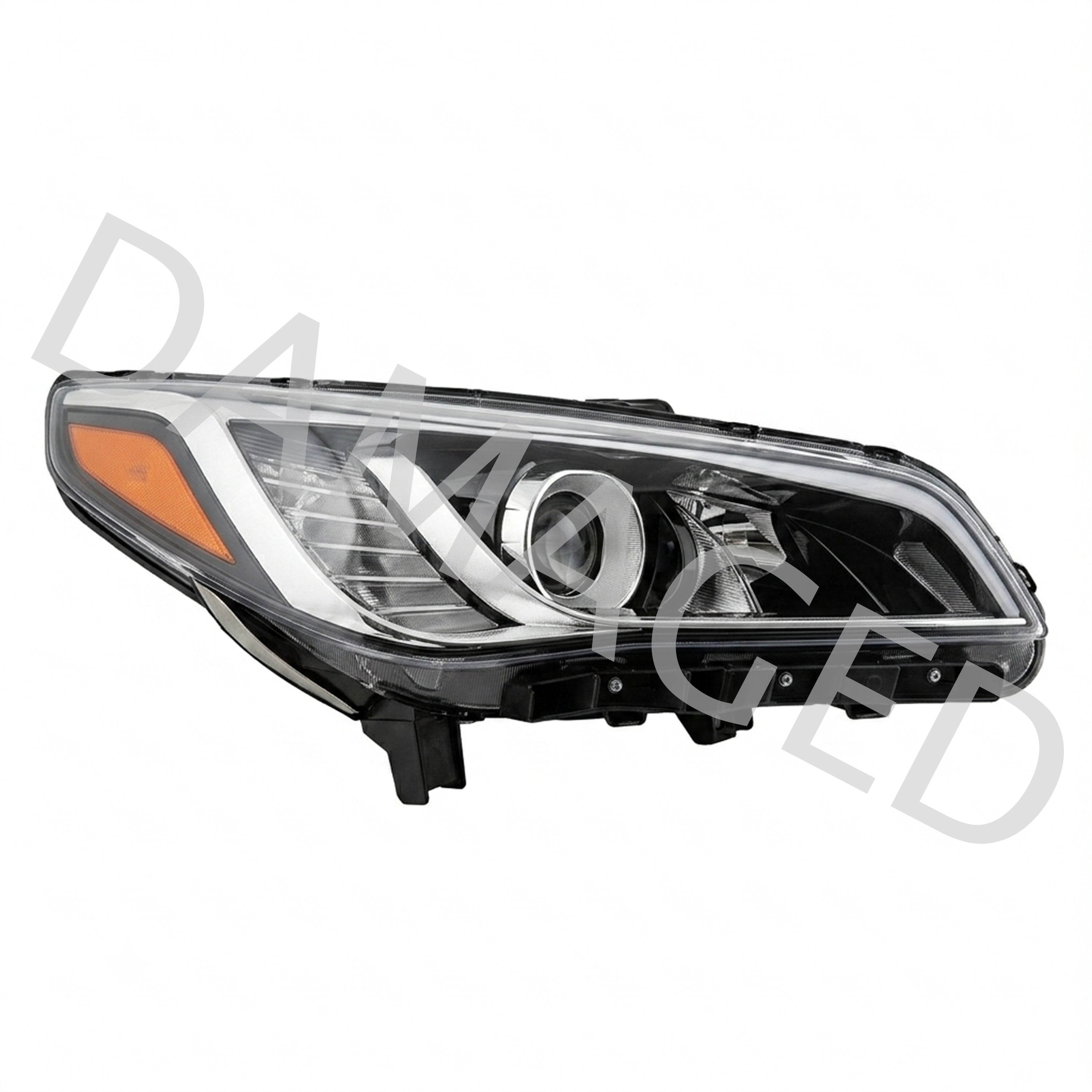 2015 2016 2017 Hyundai Sonata Headlight Assembly Halogen with Bulb Passenger Side Damaged