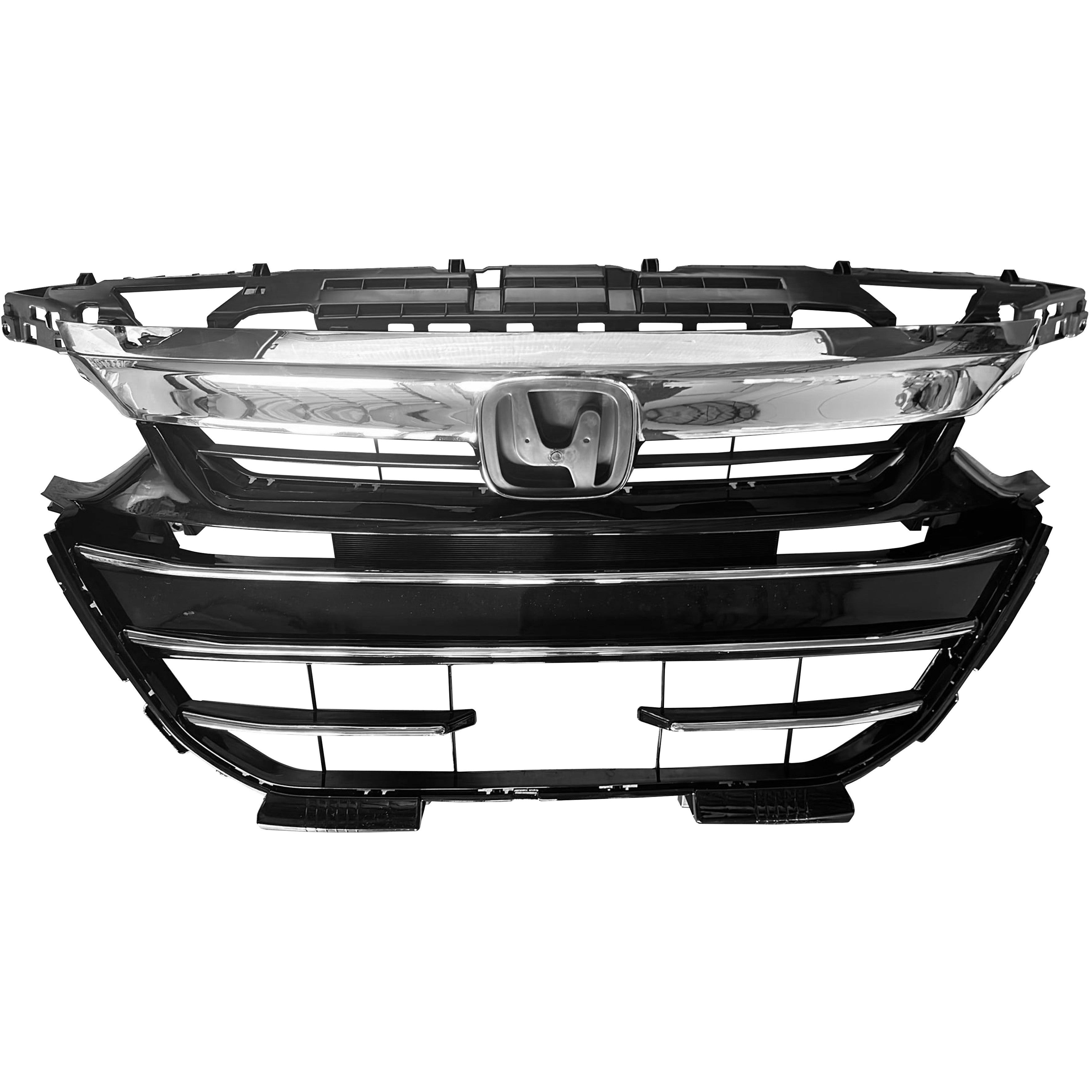 For 2021 2022 Honda Accord Front Bumper with Grilles Cover Fog Light and Fog Cover Assembly Set