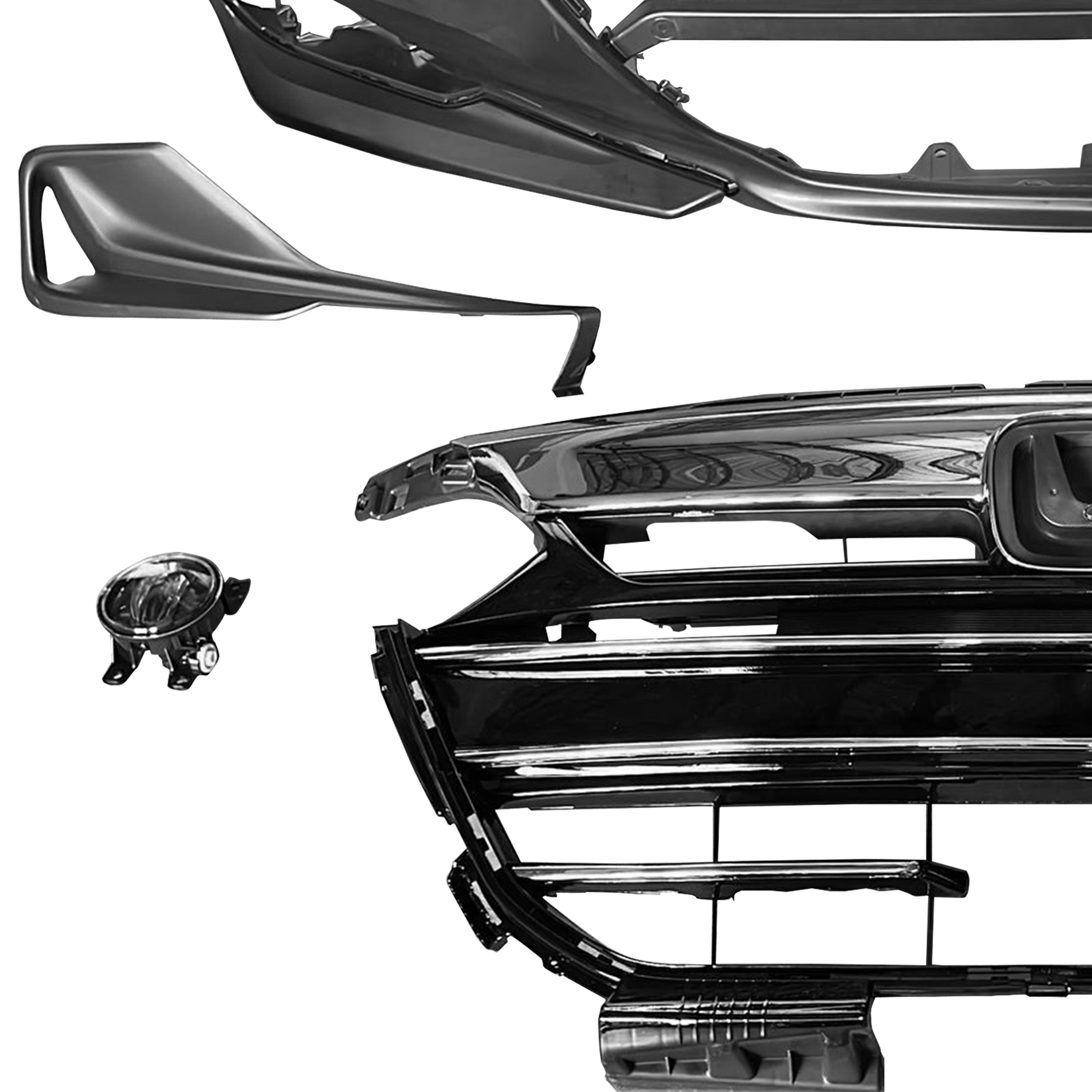 For 2021 2022 Honda Accord Front Bumper with Grilles Cover Fog Light and Fog Cover Assembly Set