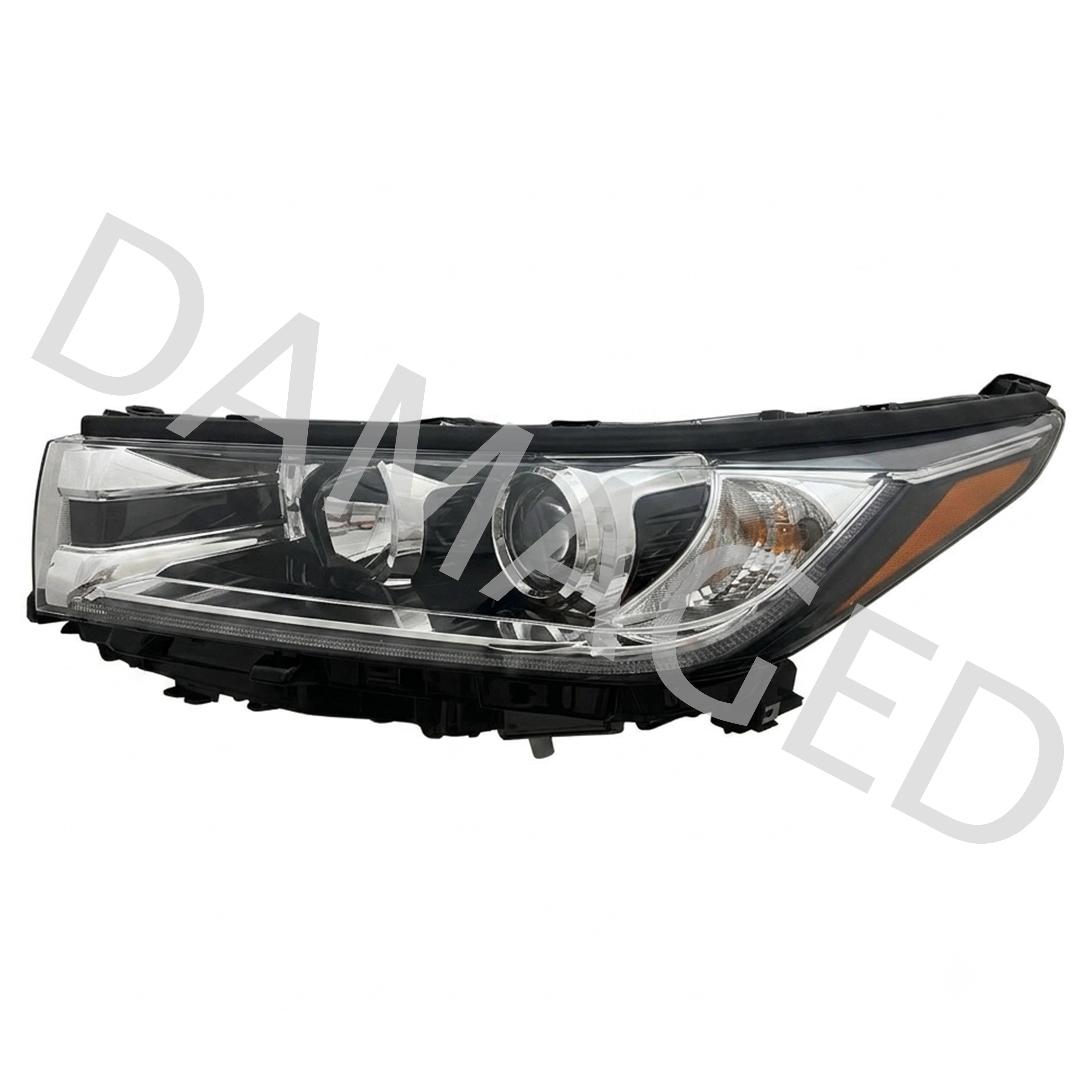 2017 2018 2019 Toyota Highlander Headlight Assembly LED Projector with DRL Driver Side Damaged