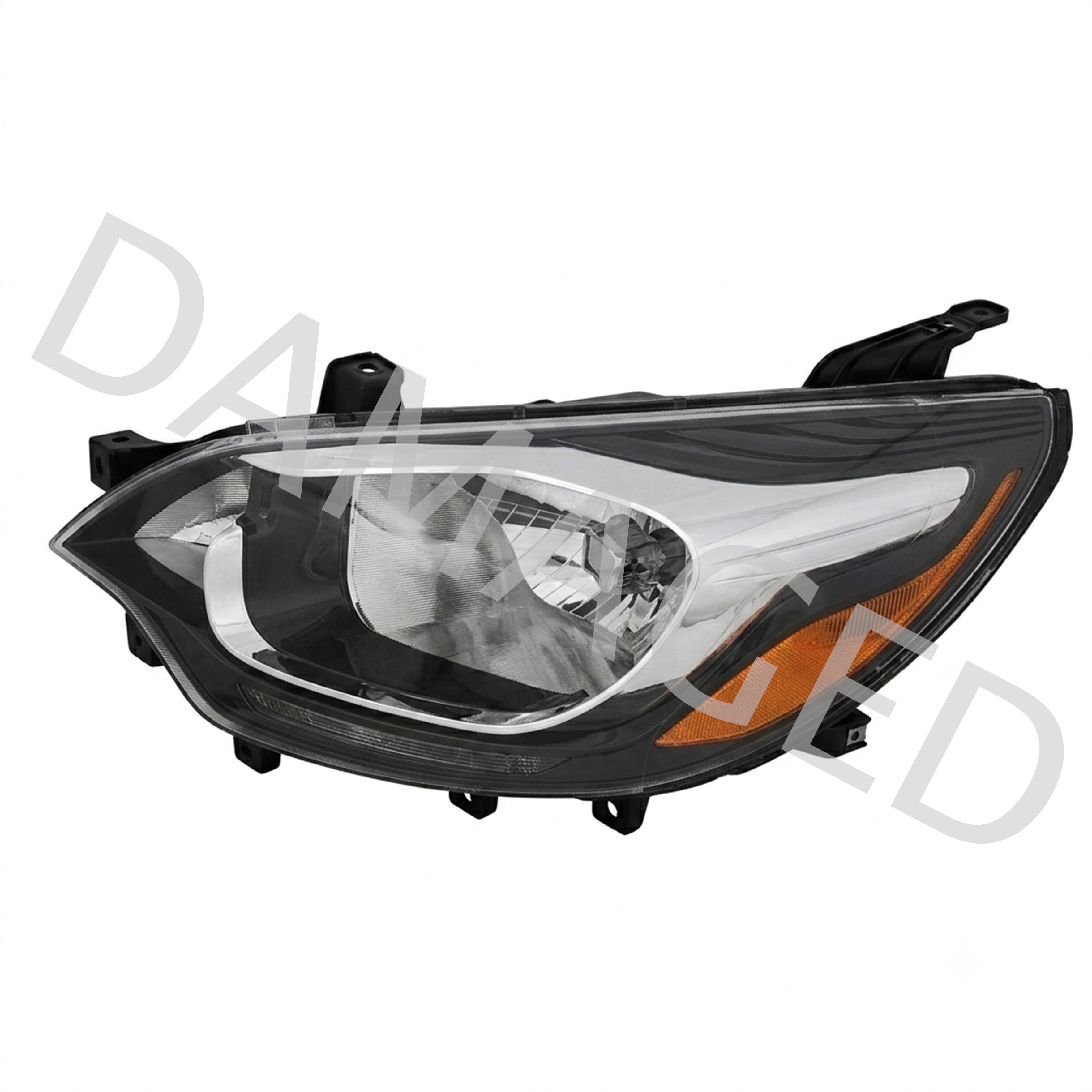 2012 2017 Kia Rio Sedan Headlight Assembly Halogen Driver Side Damaged