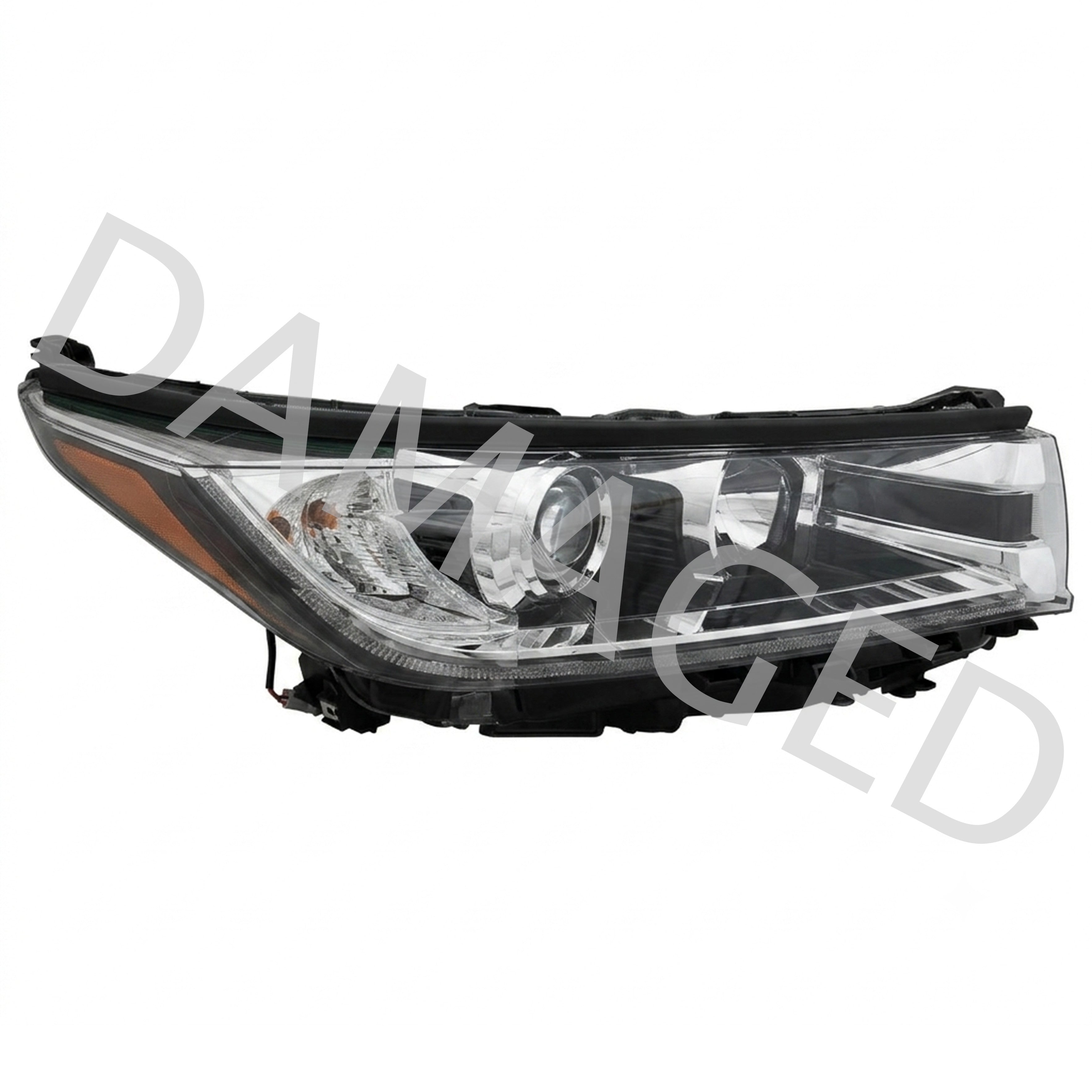 2017 2018 2019 Toyota Highlander Headlight Assembly LED Projector with DRL Passenger Side Damaged