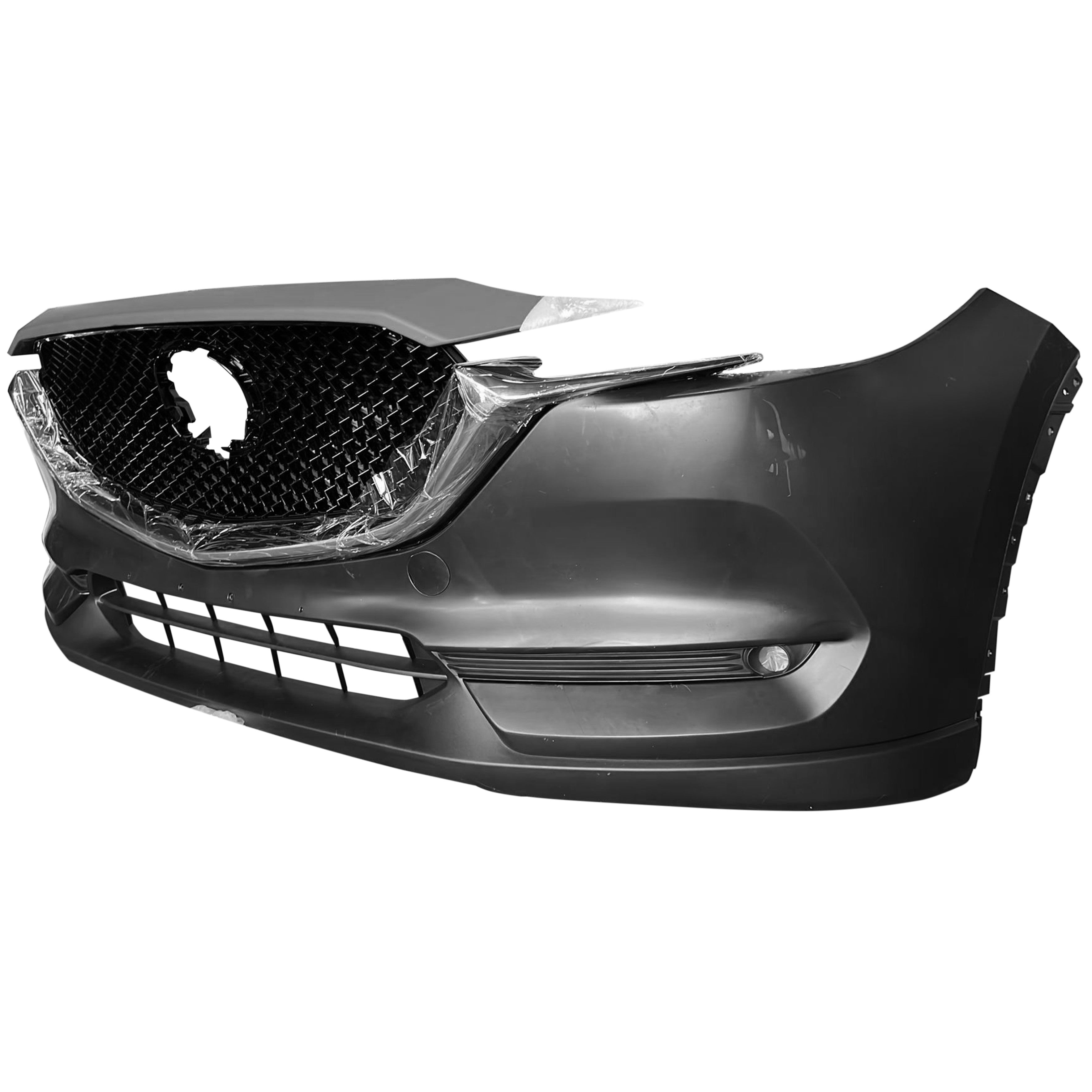 For 2017 2018 2019 2020 2021 Mazda CX-5 CX5 Front Bumper with Grilles Molding Trims Assembly Set
