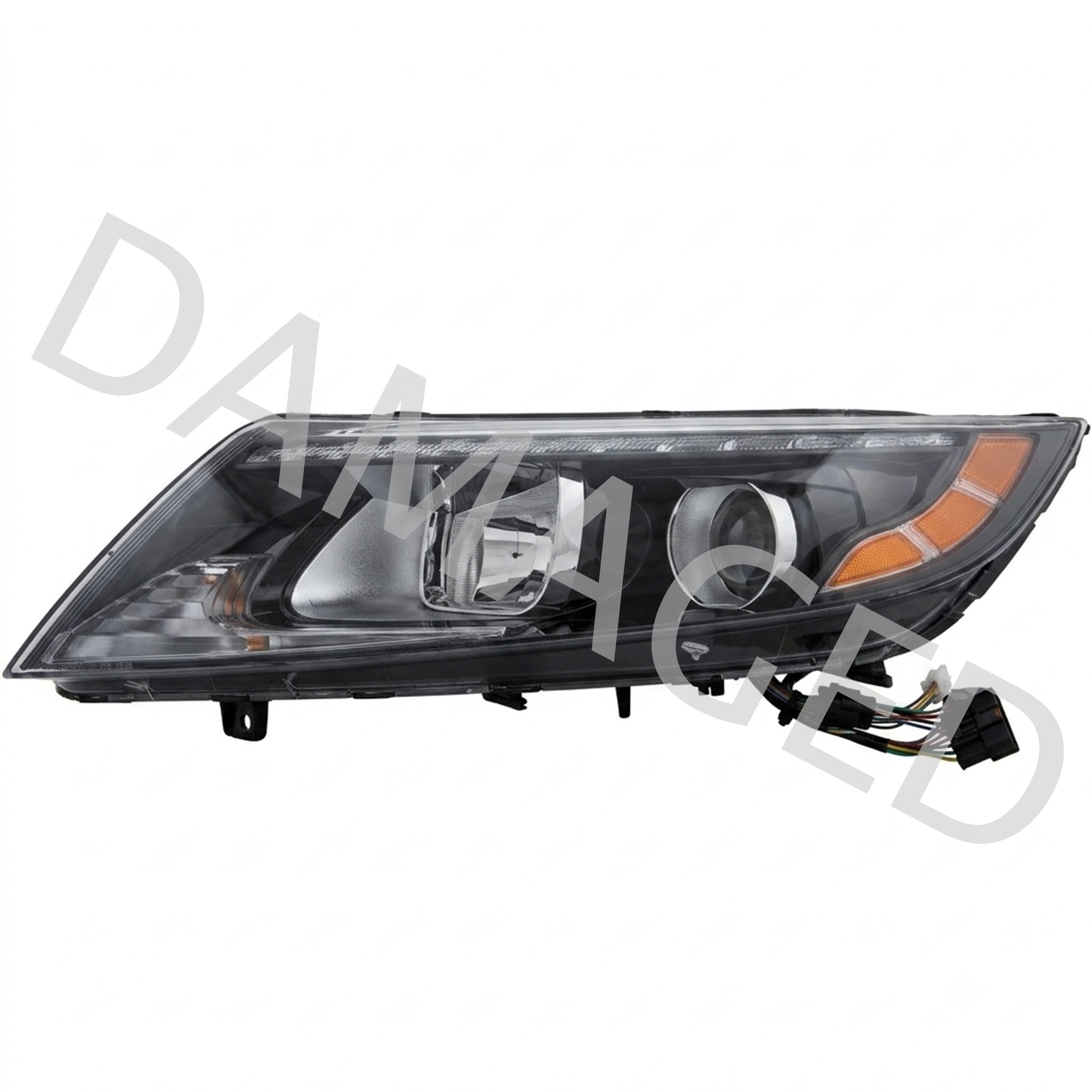 2014 2015 Kia Optima Headlight Assembly Halogen with LED Tube Projector Driver Side Damaged