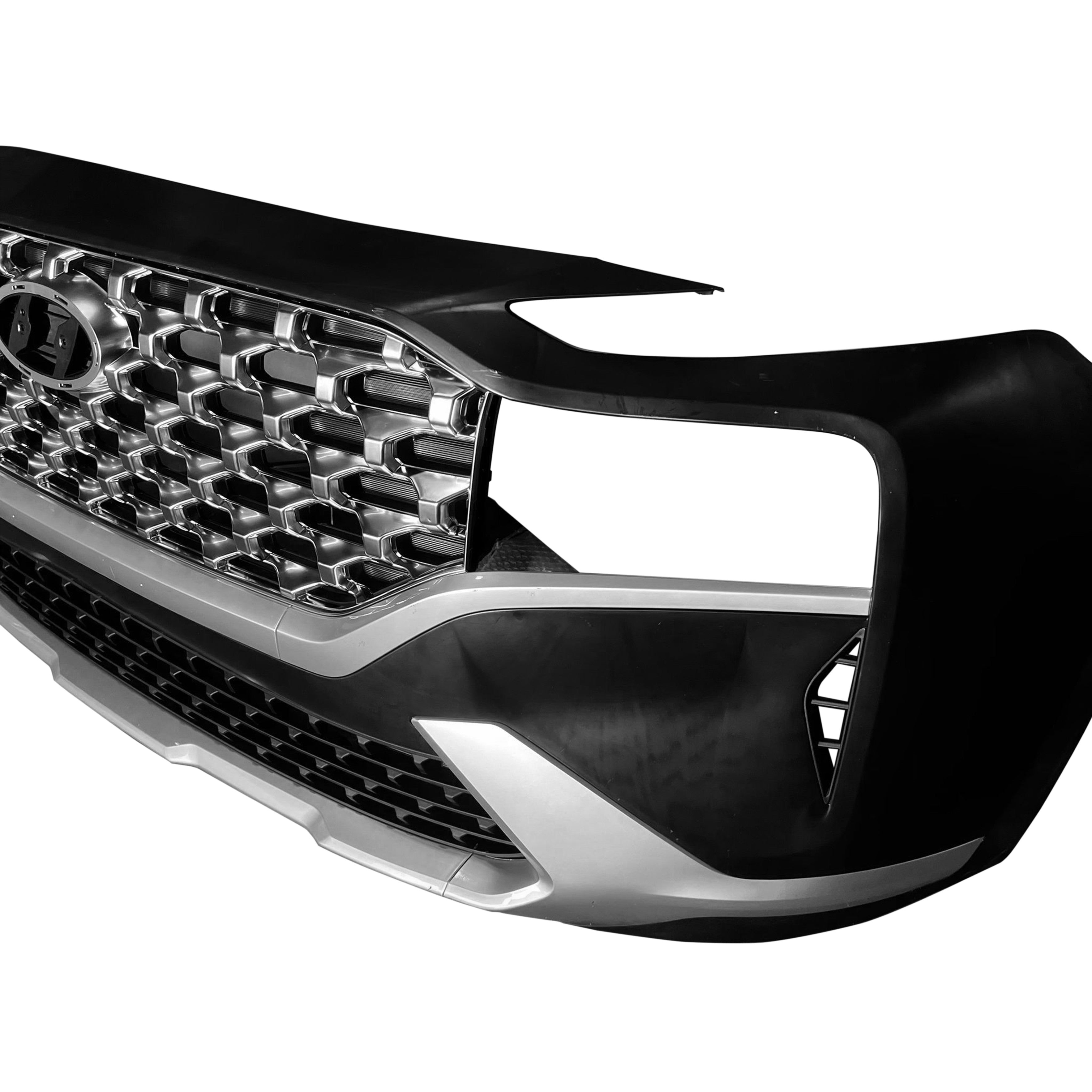For 2021 2022 2023 2024 Hyundai Santa Fe Front Bumper with Grilles Molding Assembly Set