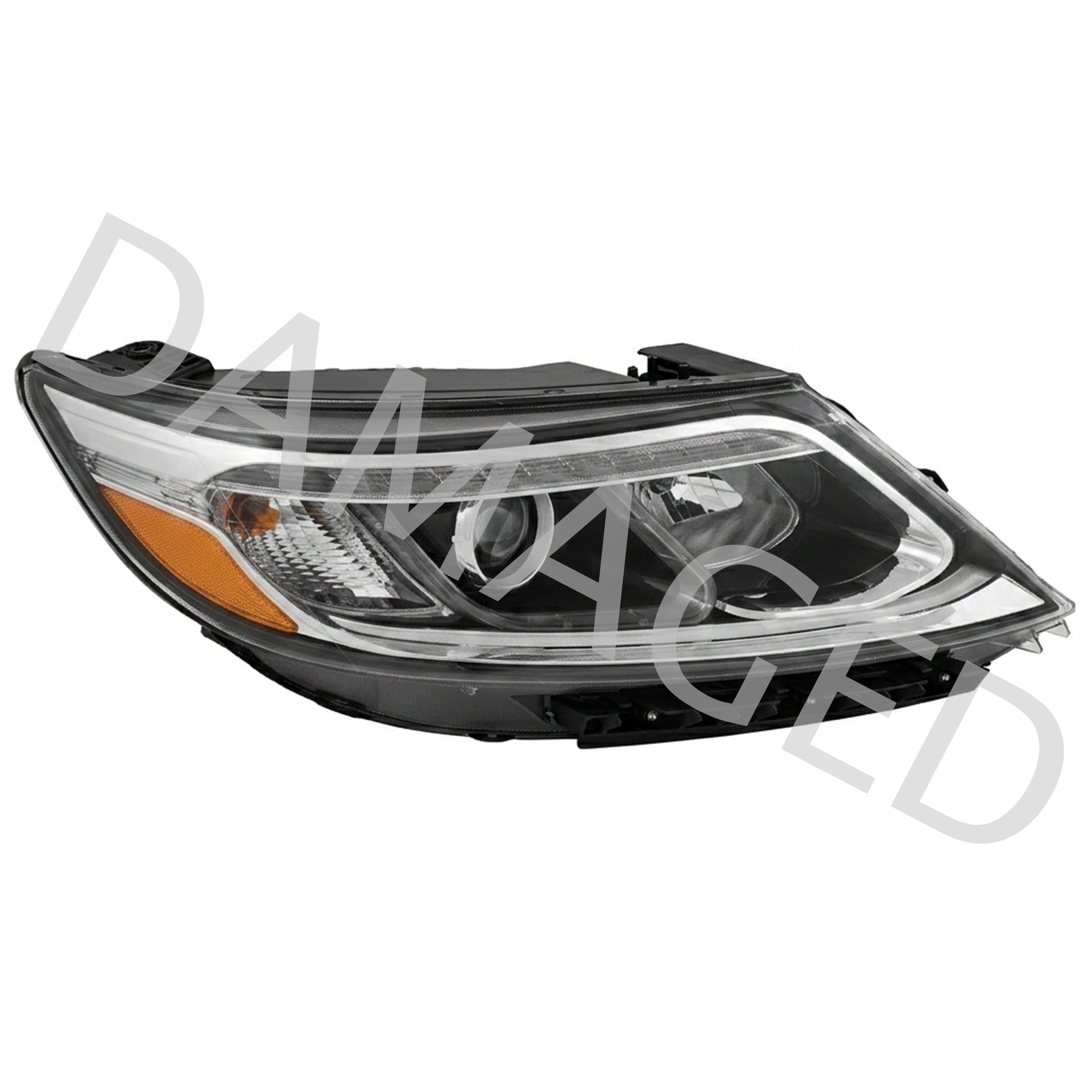 2014 2015 Kia Sorento EX SX Headlight Assembly Halogen with LED DRL Projector Passenger Side Damaged