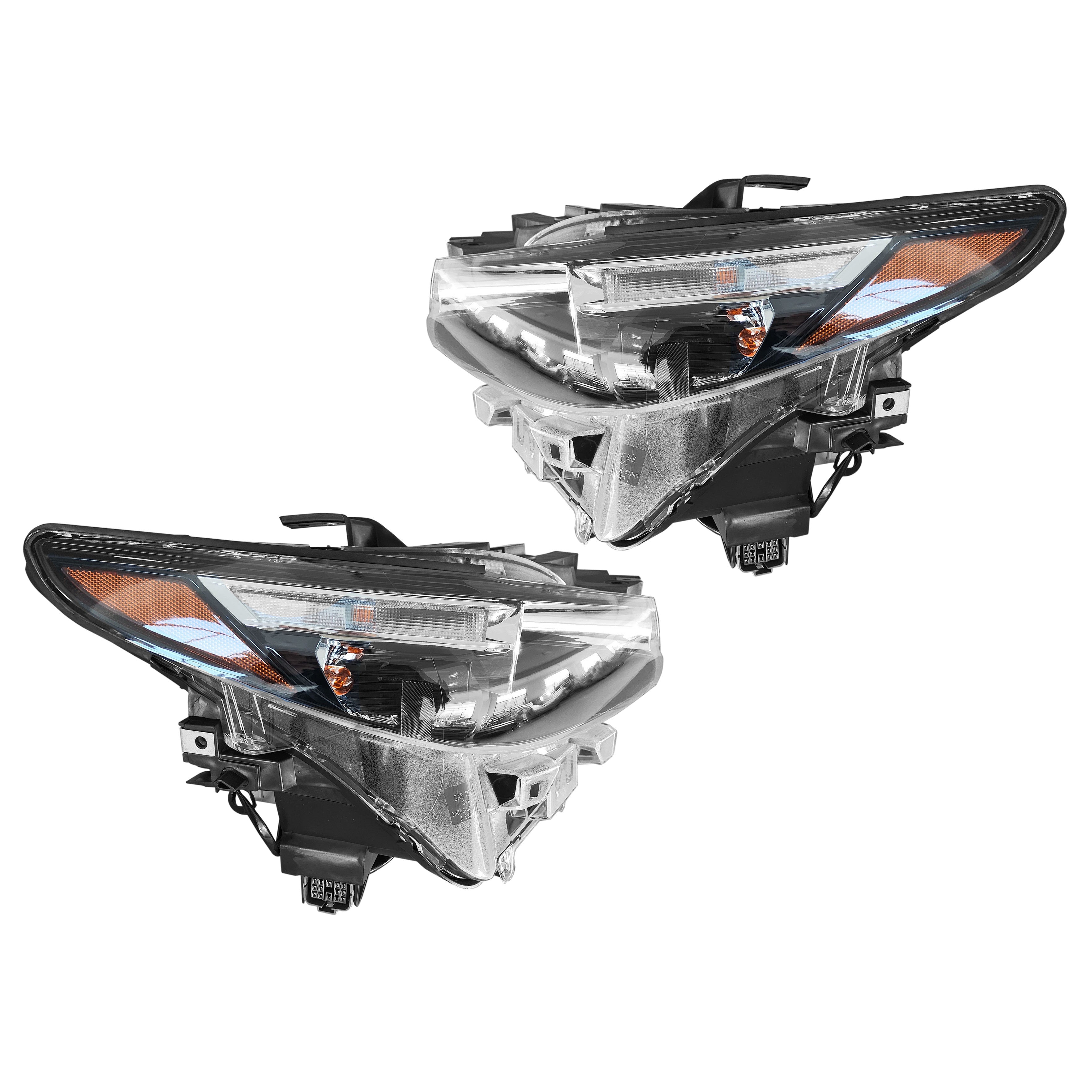 For 2016 2017 2018 2019 2020 2021 Mazda CX9 CX-9 Headlight LED Assembly Driver Passenger Set Pair 2Pcs TM52-51-0L0D TM52-51-0K0D