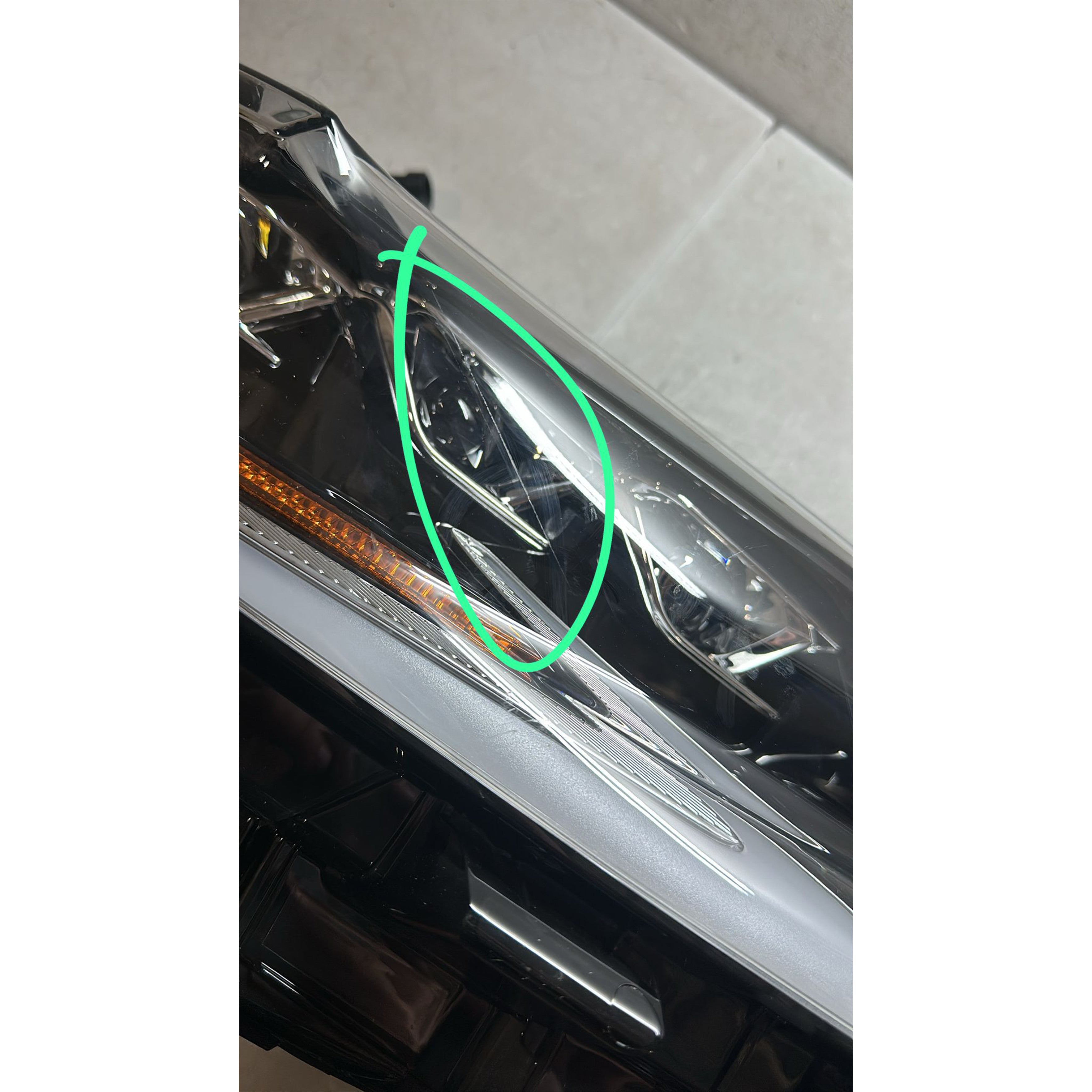 For 2013 2014 2015 2016 2017 2018 Lexus ES300h ES350 Headlight Headlamp Triple LED Factory Assembly Right Passenger Side RH Damaged