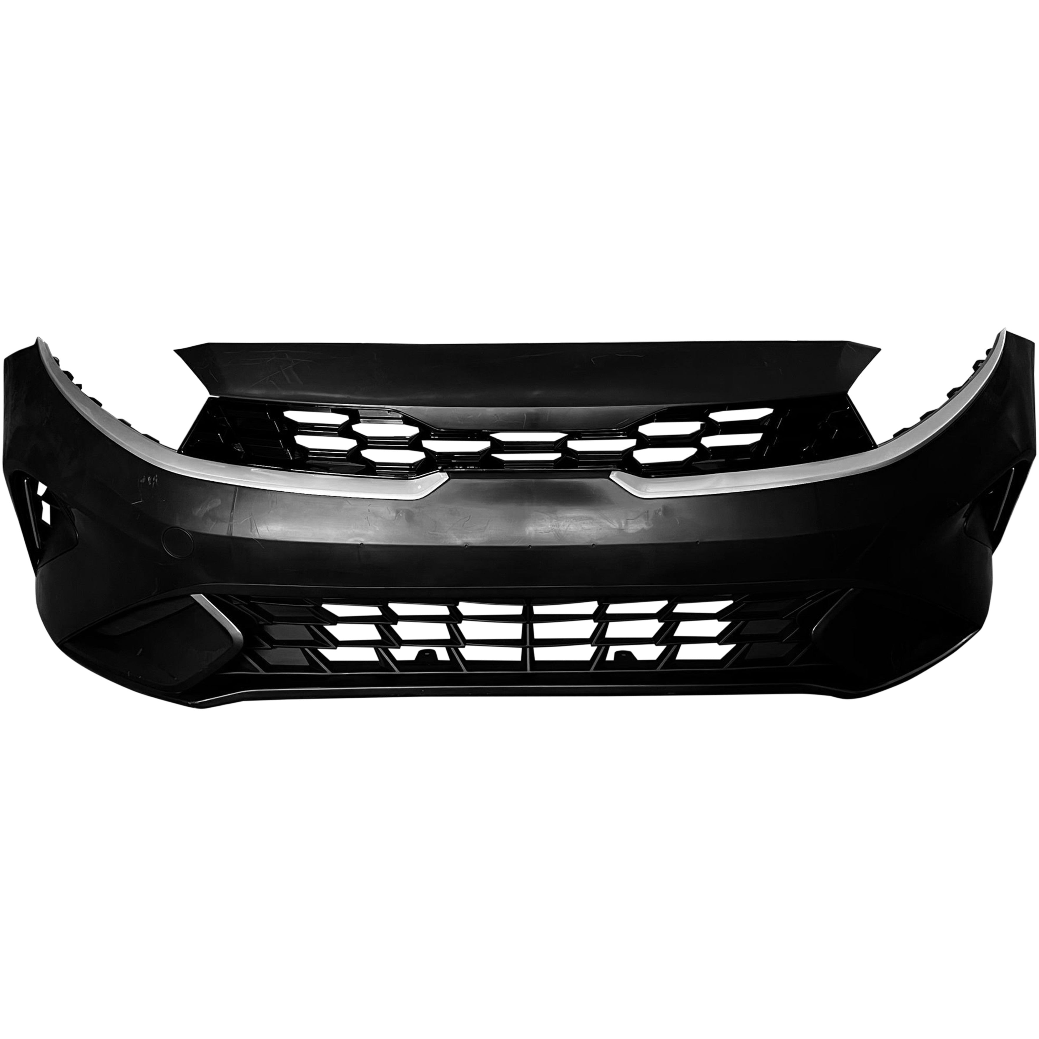 For 2022 2023 2024 Kia Forte Front Bumper with Grilles Fog Cover Assembly Set
