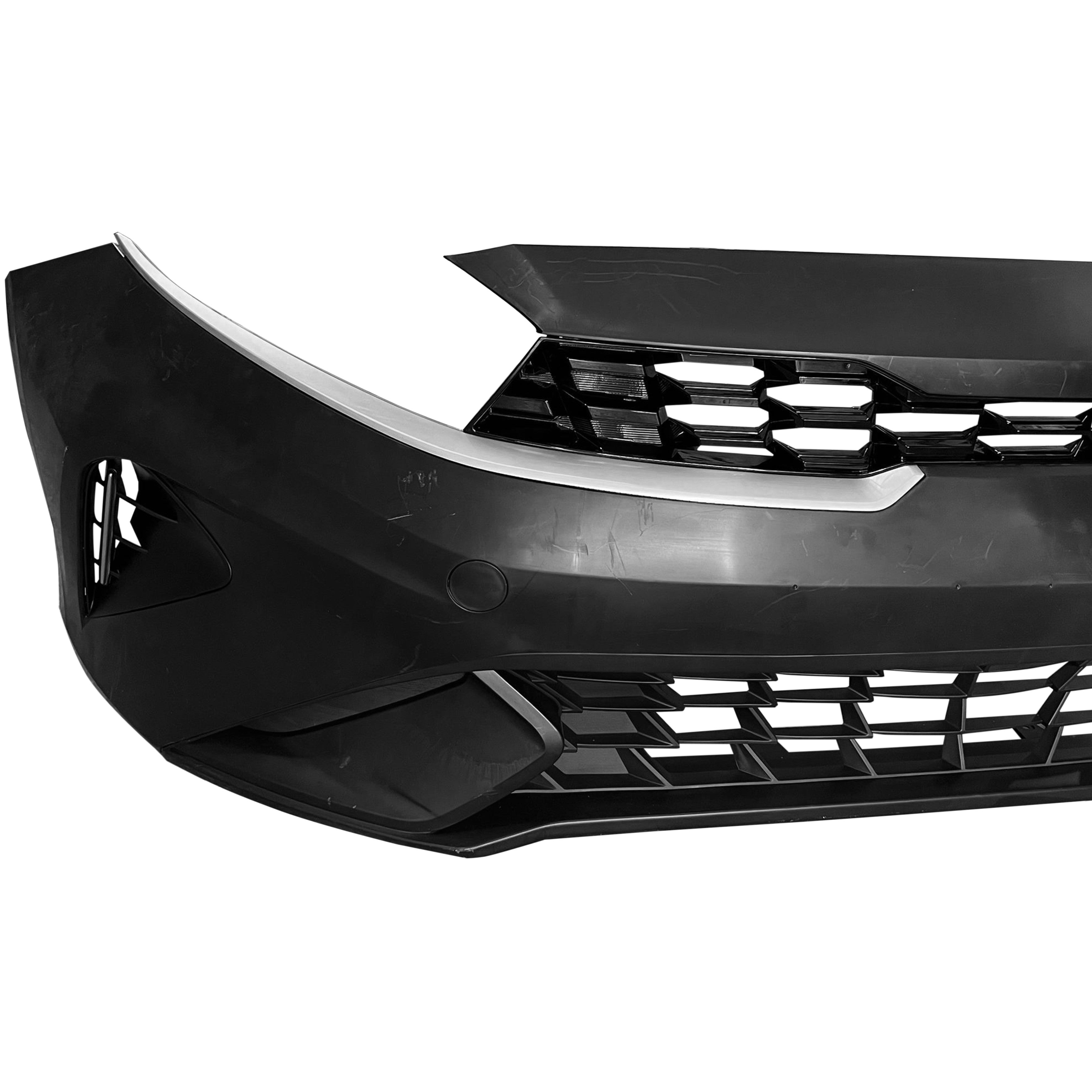 For 2022 2023 2024 Kia Forte Front Bumper with Grilles Fog Cover Assembly Set