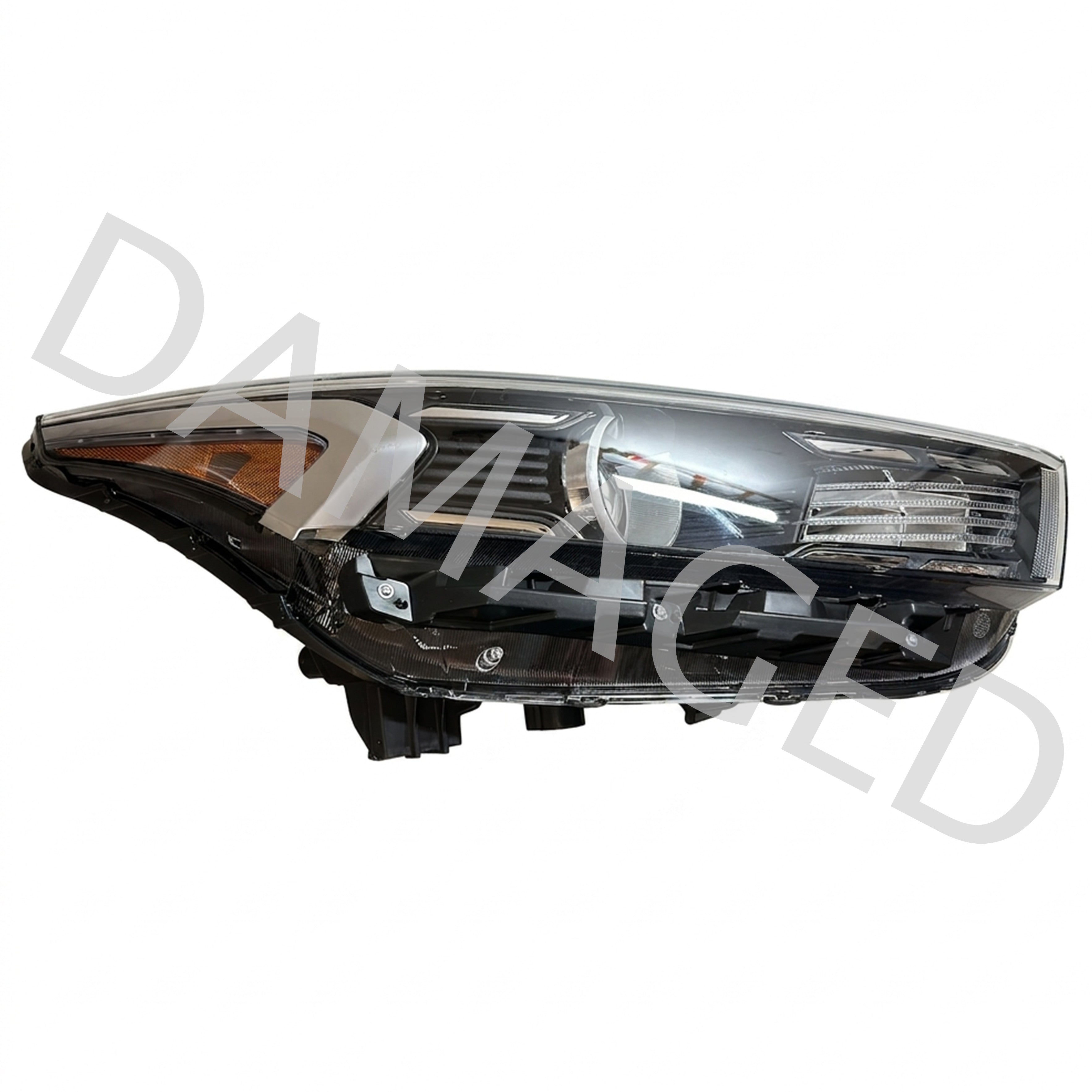 2022 2023 Kia Forte Halogen Projector Headlight Assembly without LED DRL Passenger Side Damaged