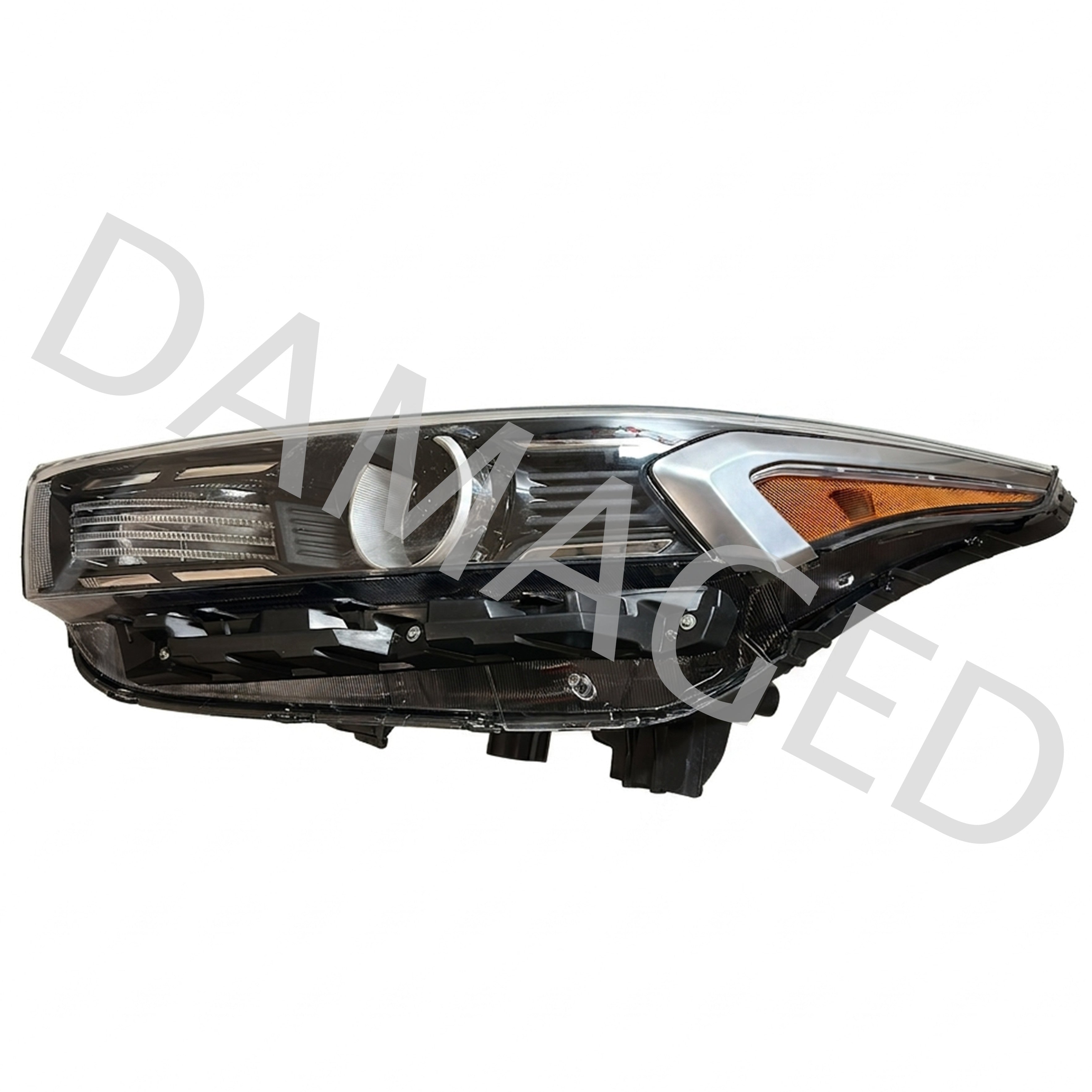 2022 2023 Kia Forte Halogen Projector Headlight Assembly without LED DRL Driver Side Damaged