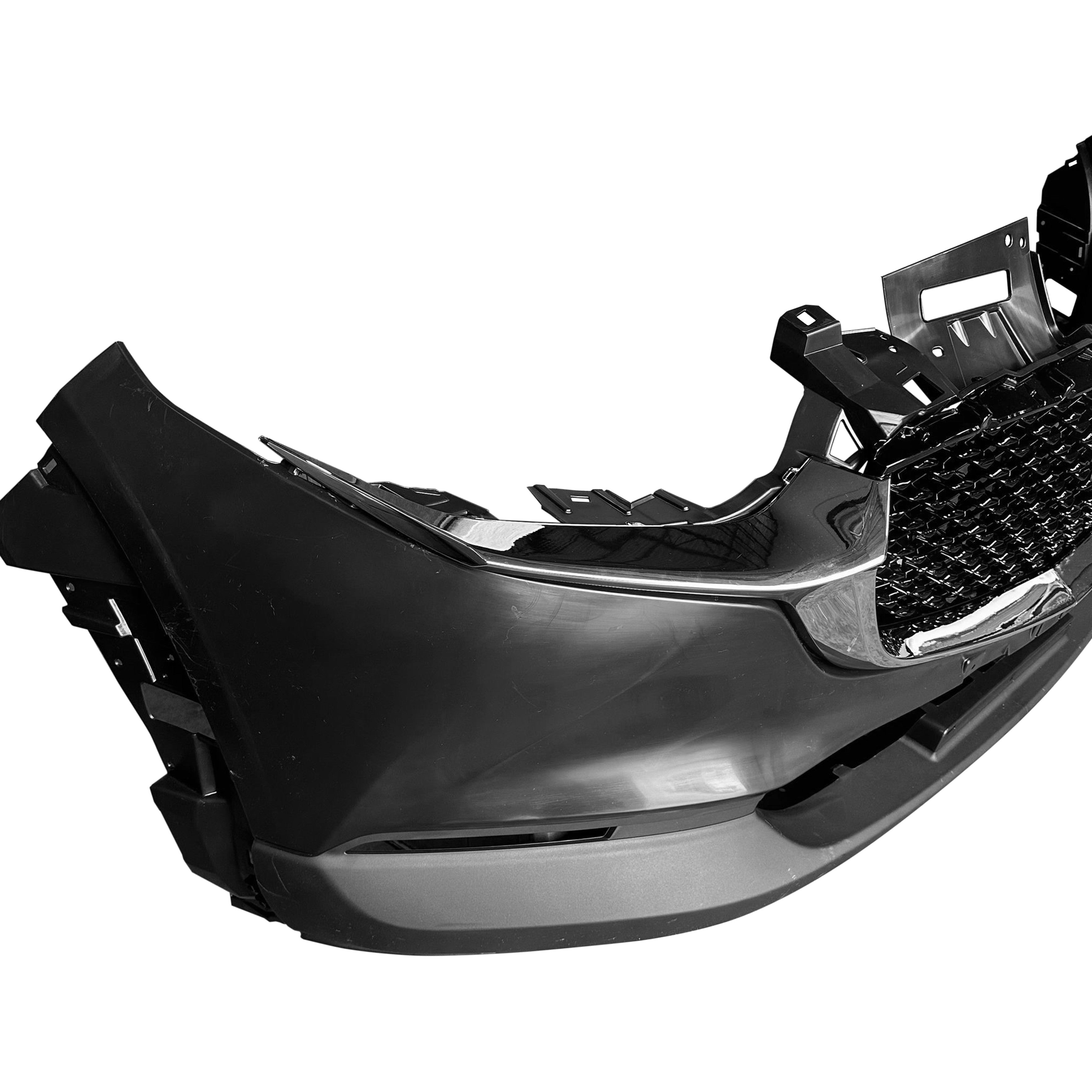 For 2020 2021 2022 2023 2024 2025 Mazda CX-30 CX30 Front Bumper with Grilles Fog Cover Assembly Set