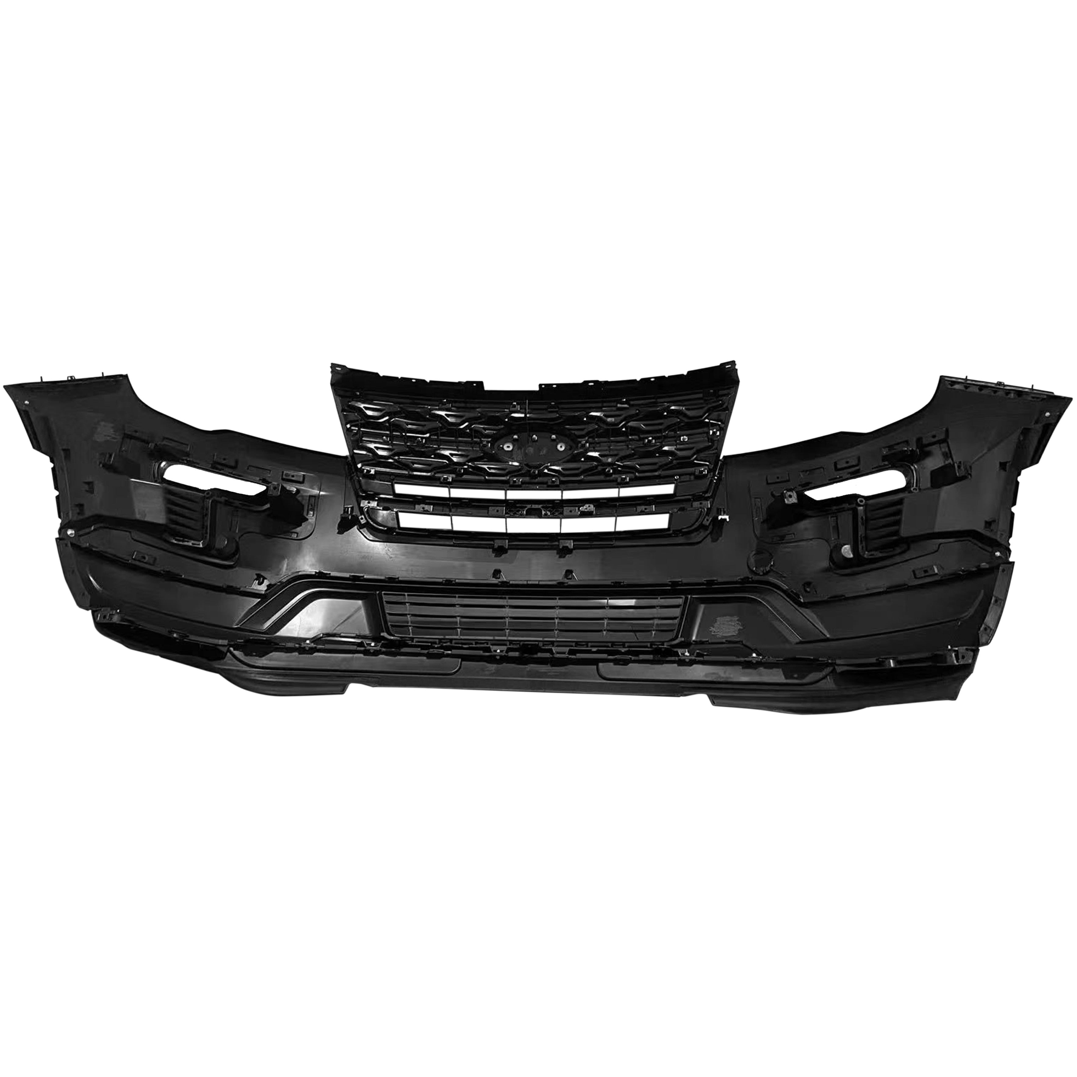 For 2018 2019 Ford Explorer Front Bumper with Grilles & Fog Cover Assembly Set
