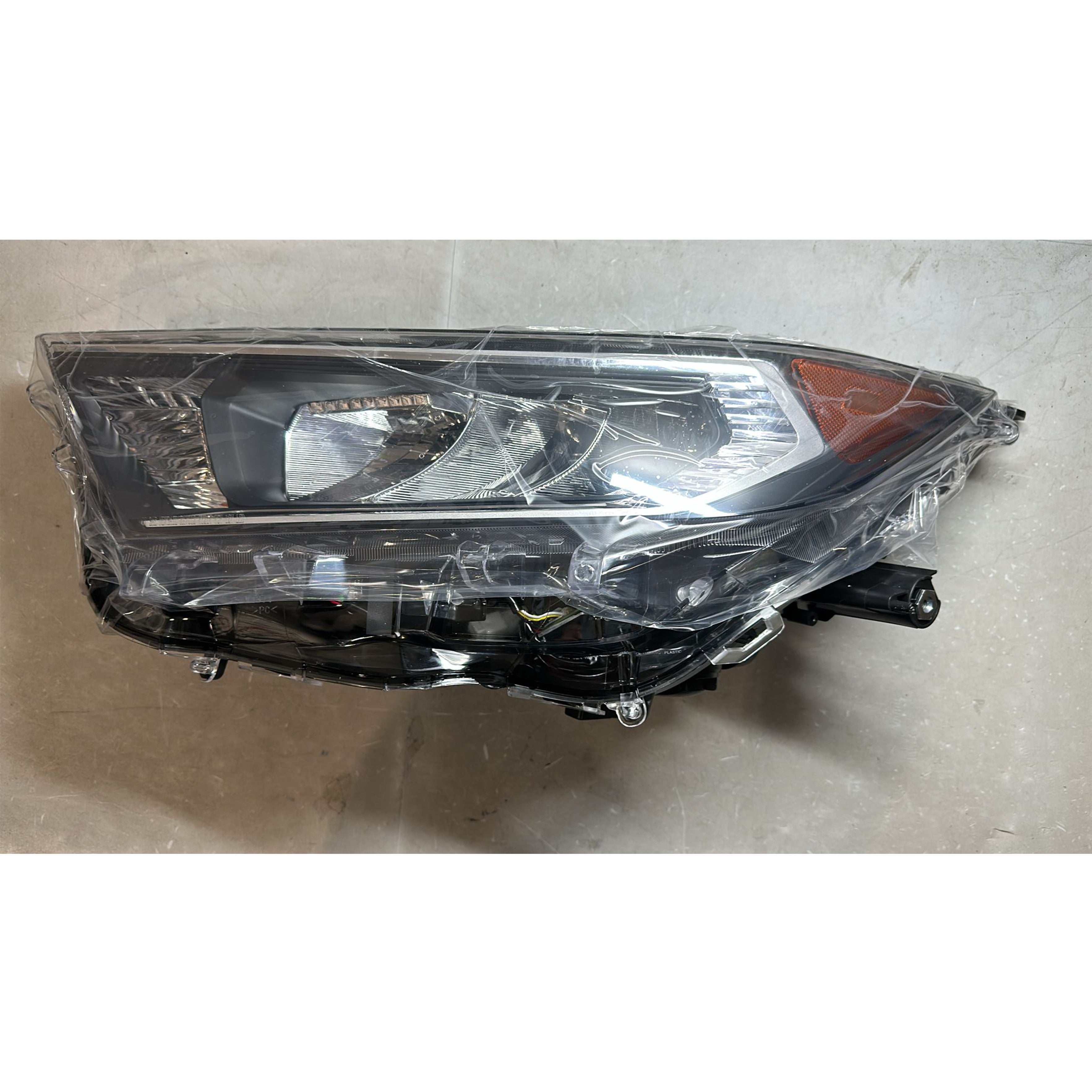 For 2019 2022 Toyota RAV4 LE XLE Headlight Assembly Chrome w/ LED Left Driver Damaged