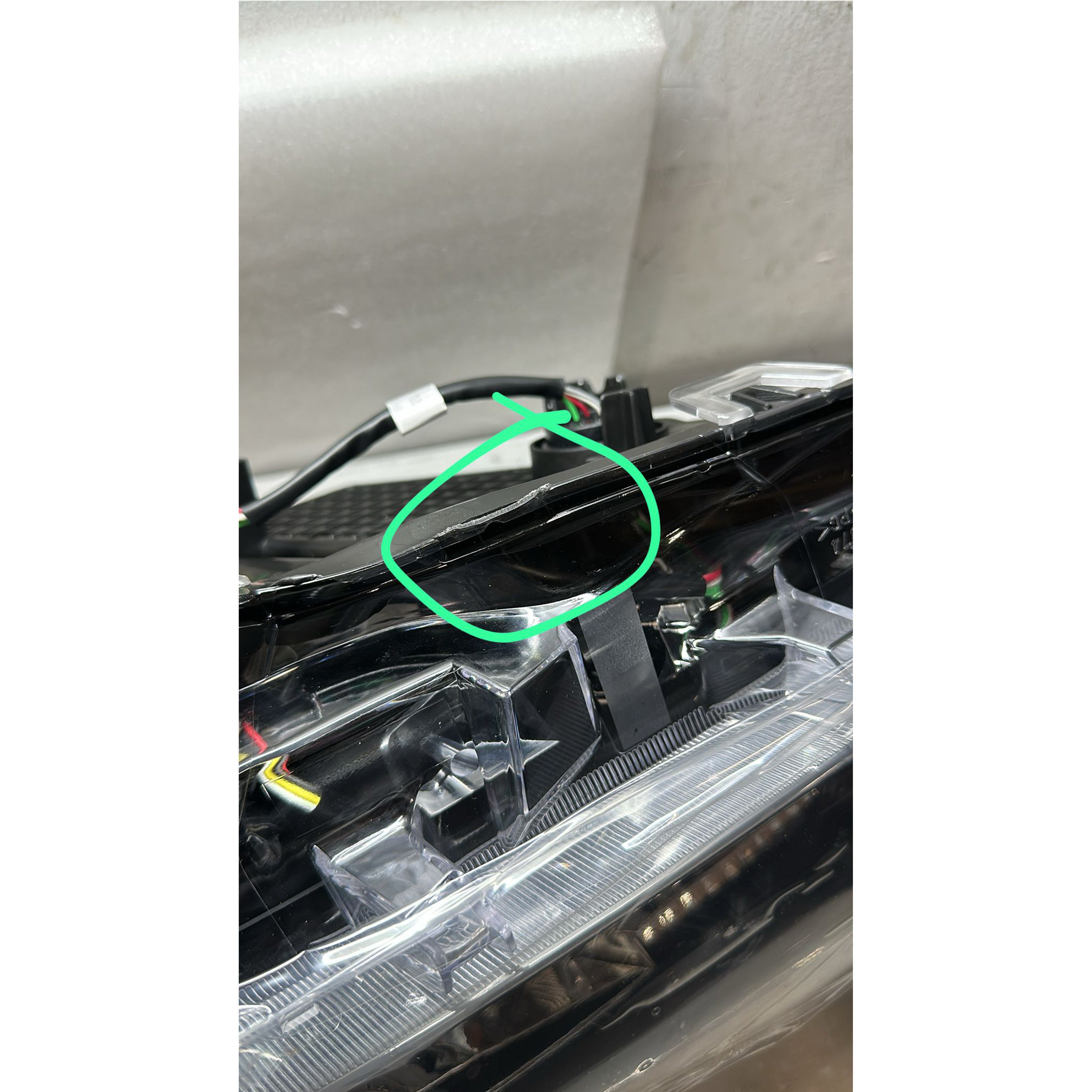 For 2019 2022 Toyota RAV4 LE XLE Headlight Assembly Chrome w/ LED Left Driver Damaged