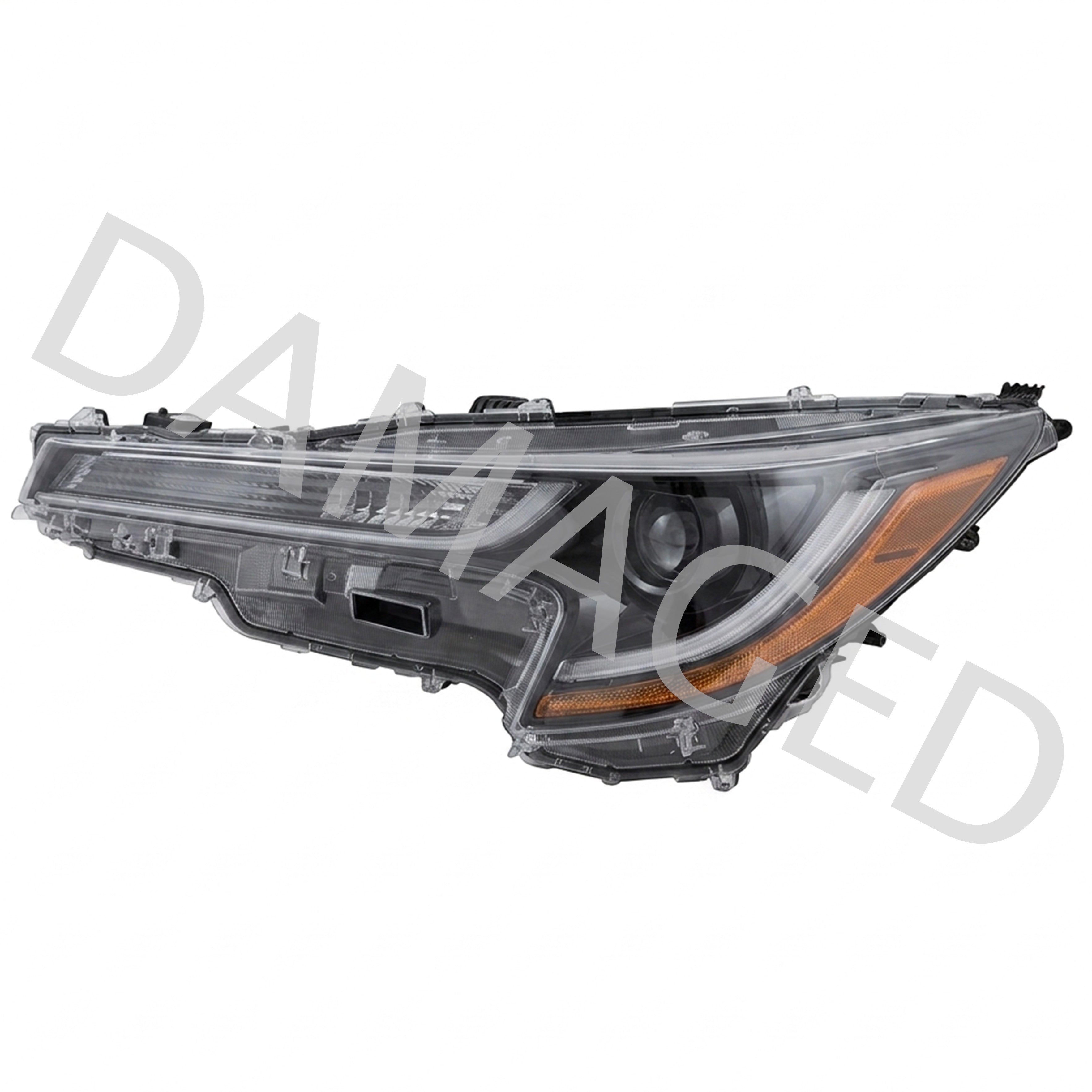 <p>2023 2024 2025 Toyota Corolla LE Front LED Without DRL Headlight Headlamp Assembly Right Driver Side Damaged</p>