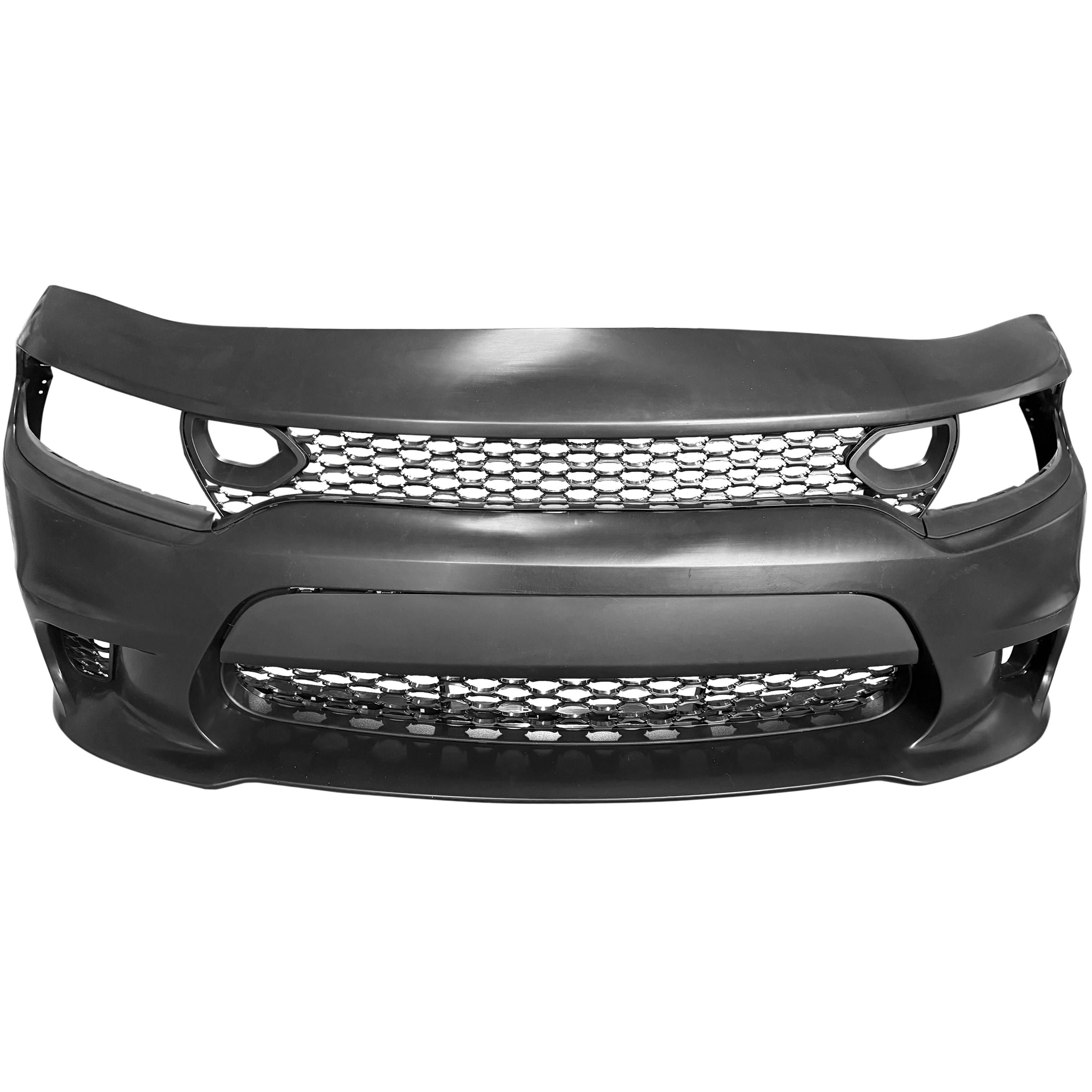 For 2015 2016 2017 2018 2019 2020 2021 2022 2023 Dodge Charger Front Bumper with Grilles & Fog Cover Assembly Set SRT Hellcat