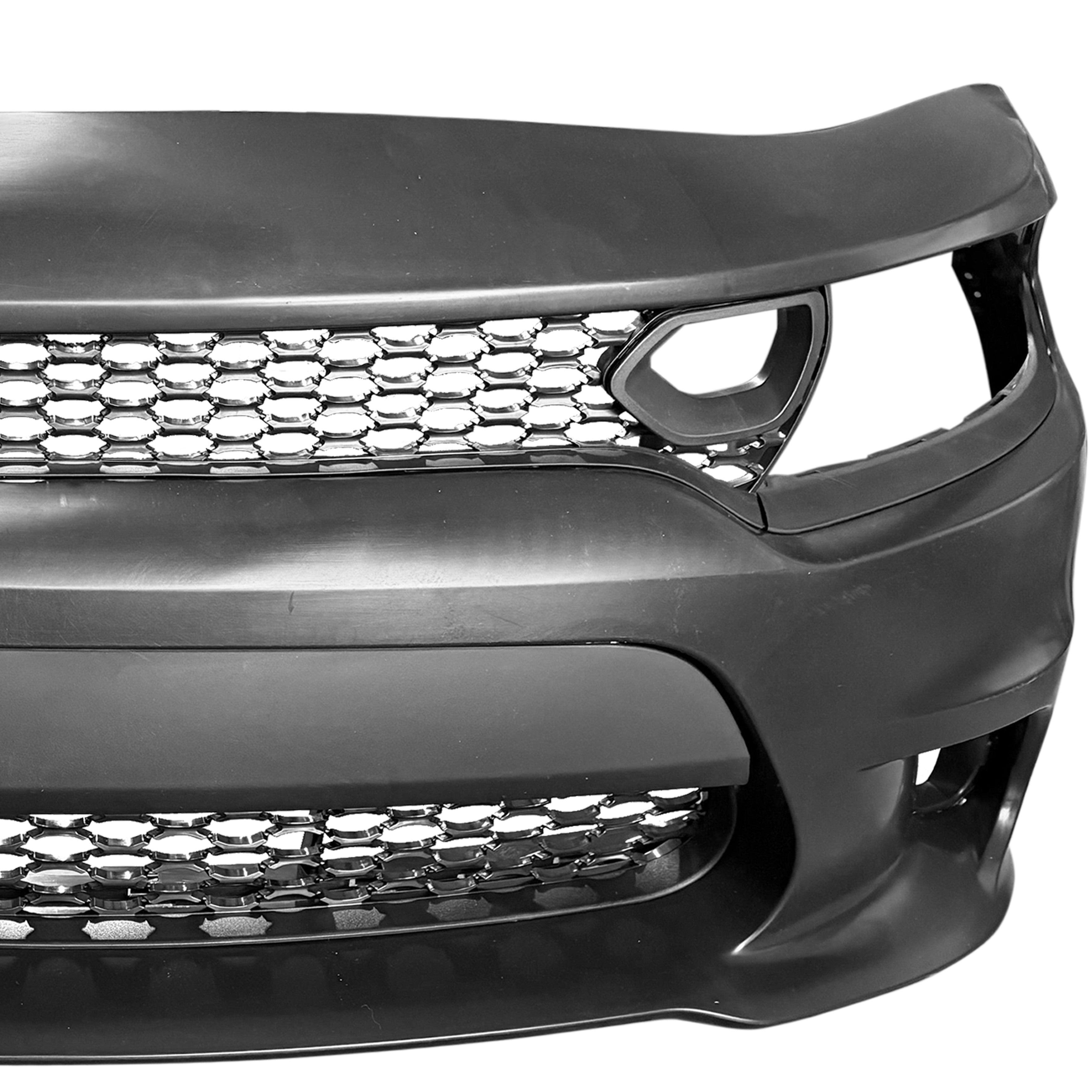 For 2015 2016 2017 2018 2019 2020 2021 2022 2023 Dodge Charger Front Bumper with Grilles & Fog Cover Assembly Set SRT Hellcat