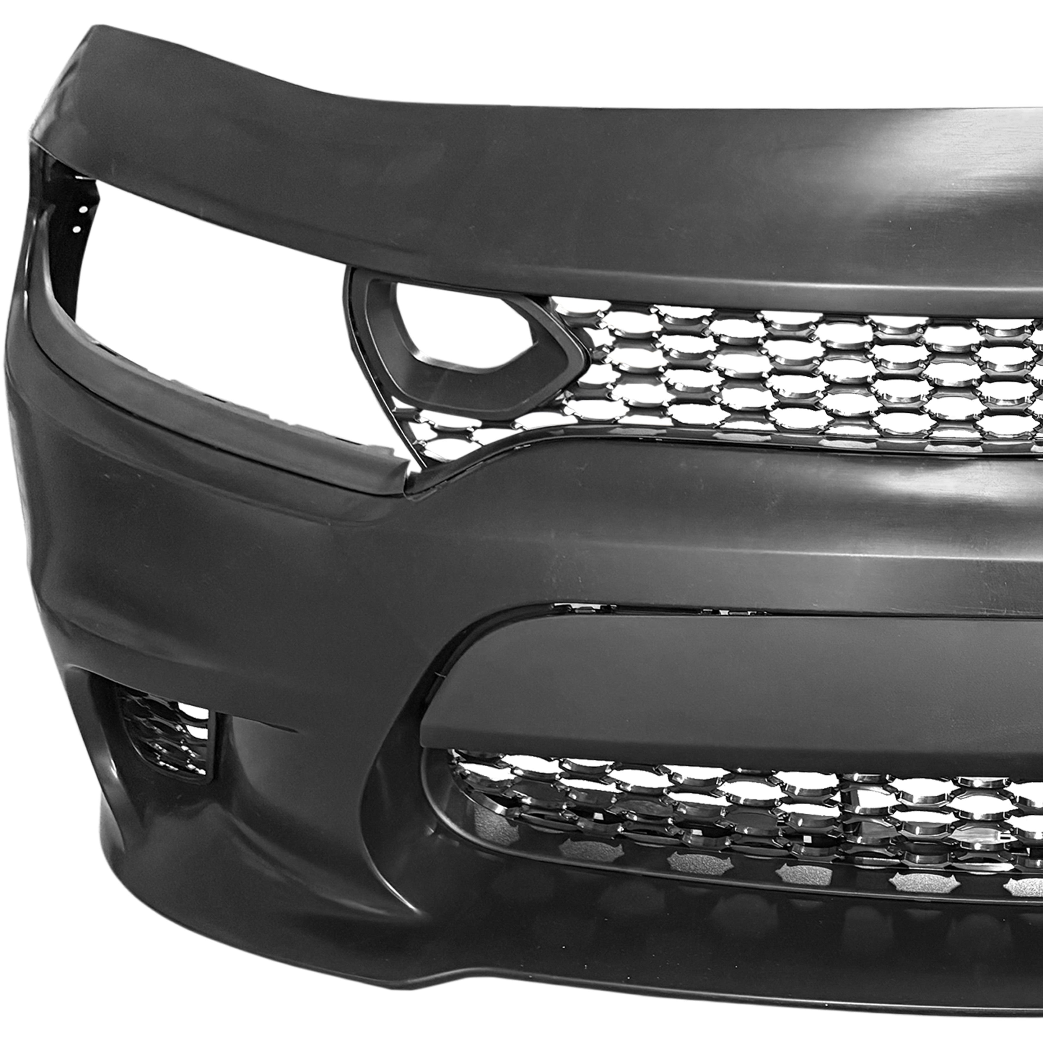 For 2015 2016 2017 2018 2019 2020 2021 2022 2023 Dodge Charger Front Bumper with Grilles & Fog Cover Assembly Set SRT Hellcat