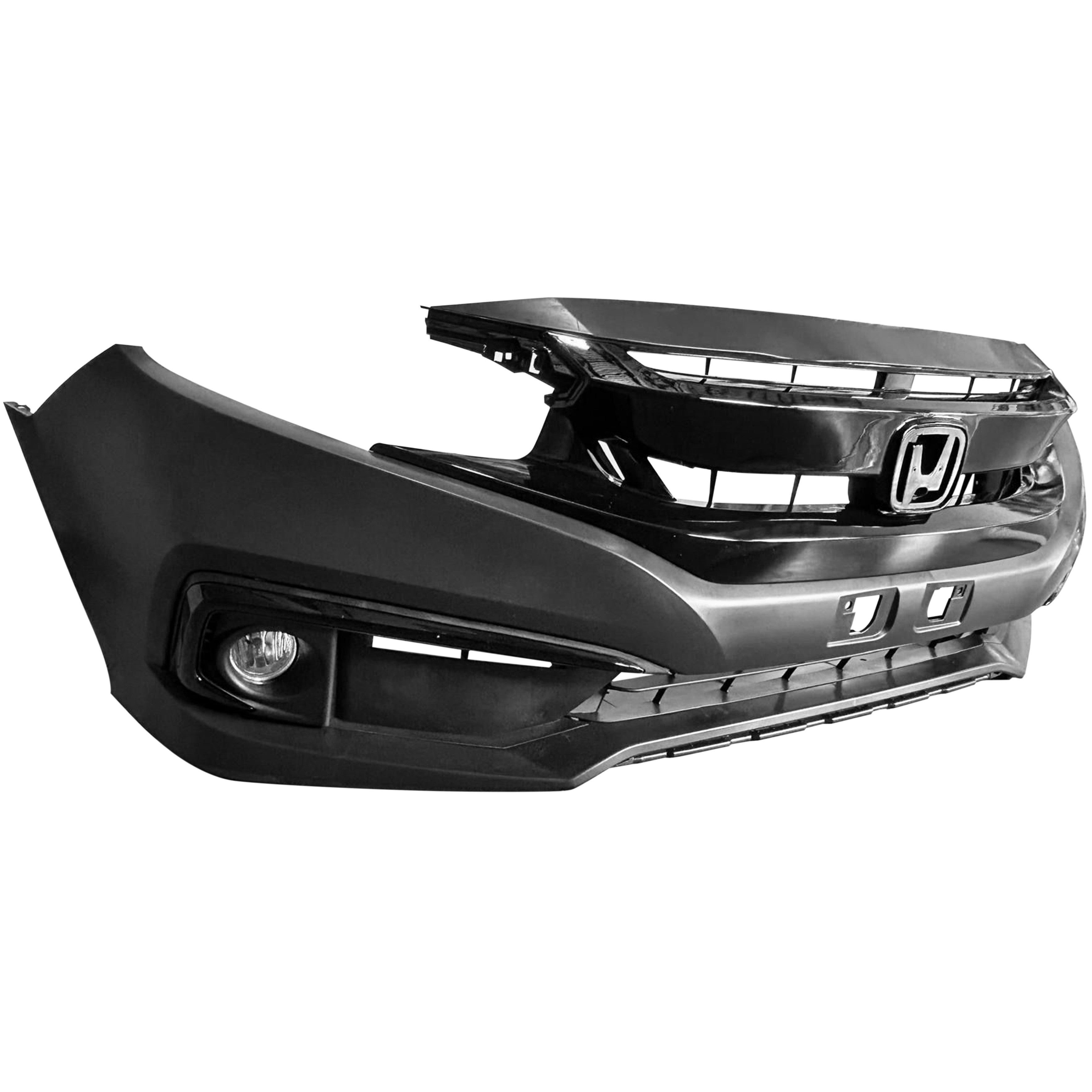 For 2019 2020 2021 Honda Civic Front Bumper with Grilles & Fog Lights & Cover Assembly Set