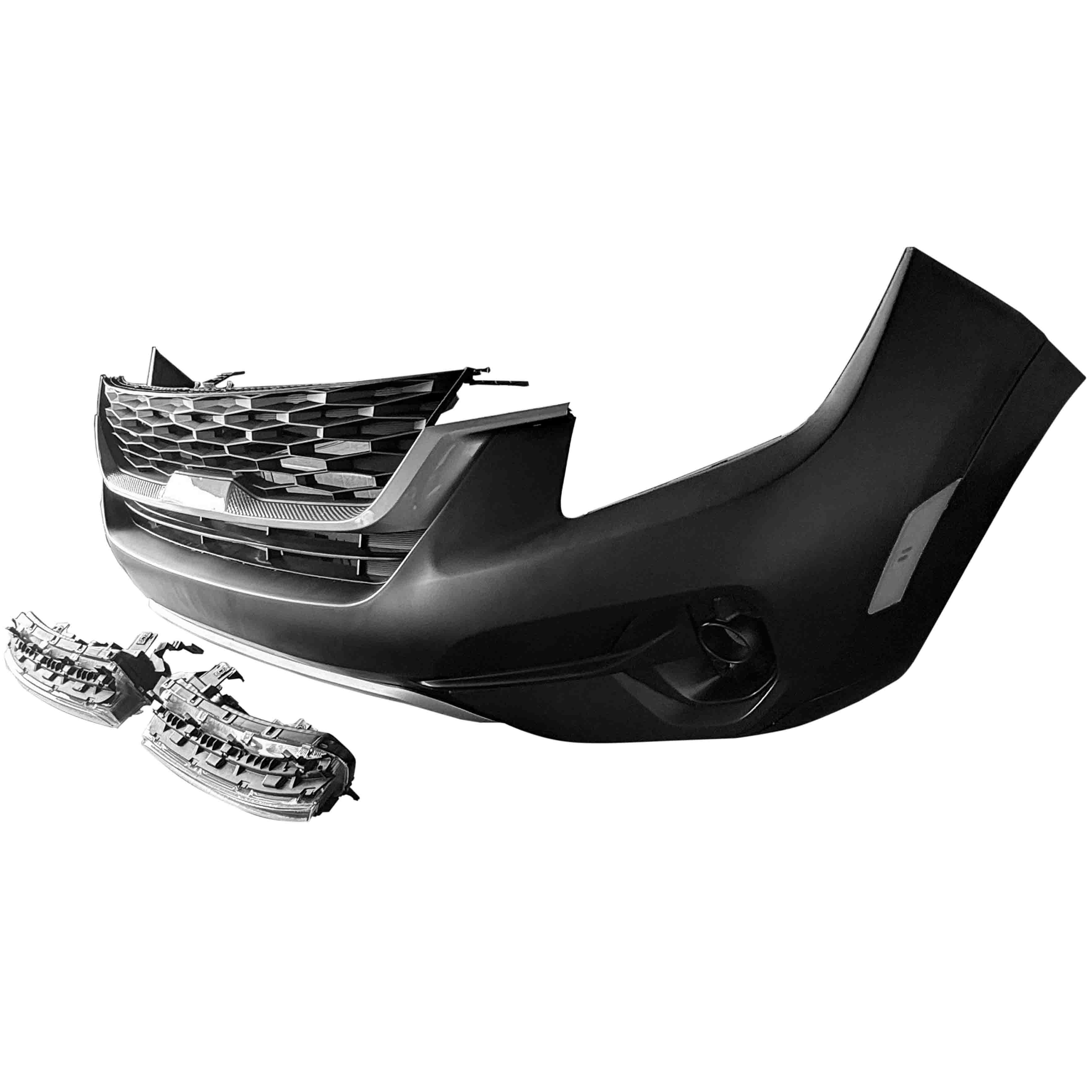 For 2021 2022 2023 Kia Seltos Front Bumper with Grilles & DRL Assembly Set