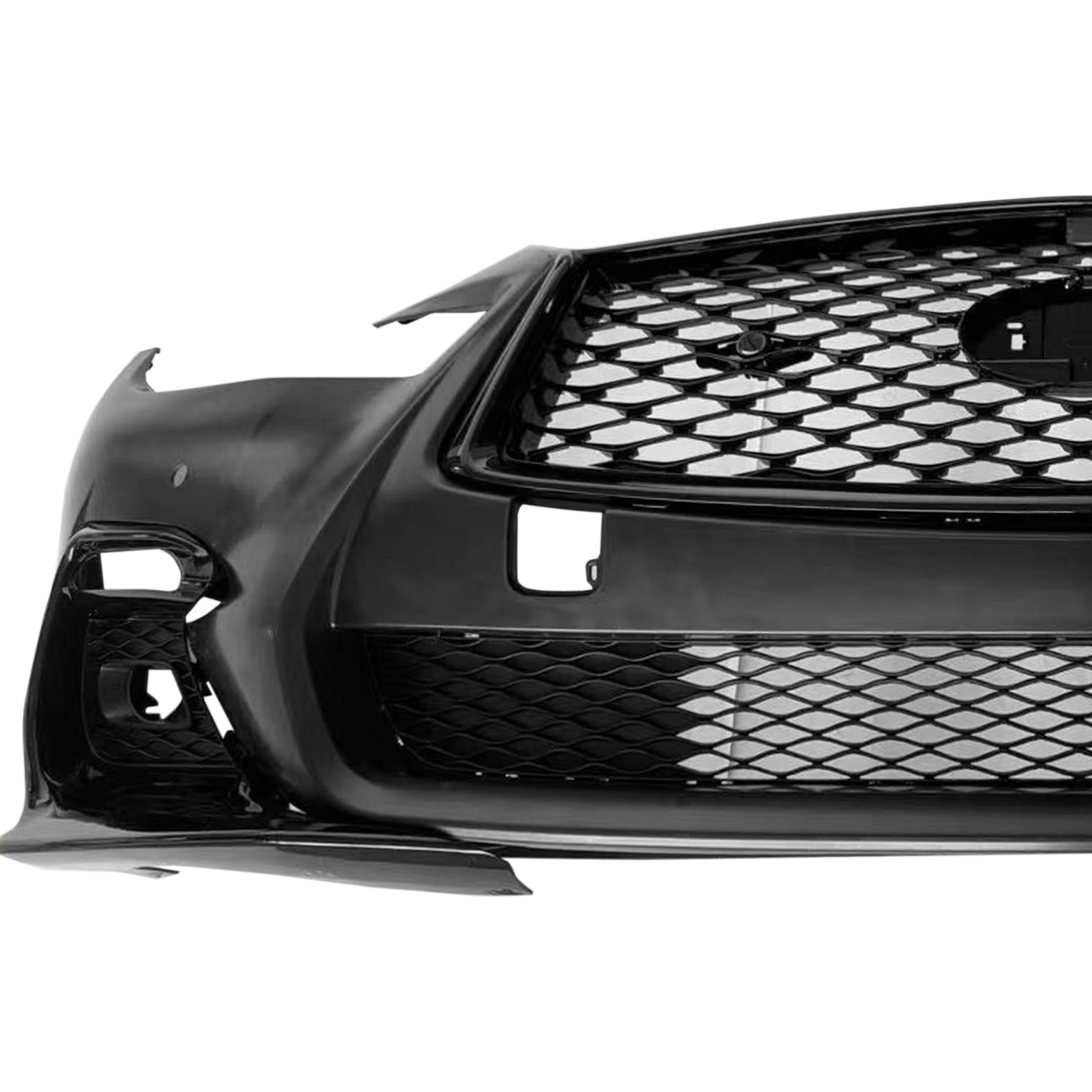 For 2018 2019 2020 2021 2022 2023 2024 Infiniti Q50 Front Bumper with Grilles & Fog Cover with Sensor and Camera Holes Assembly Set