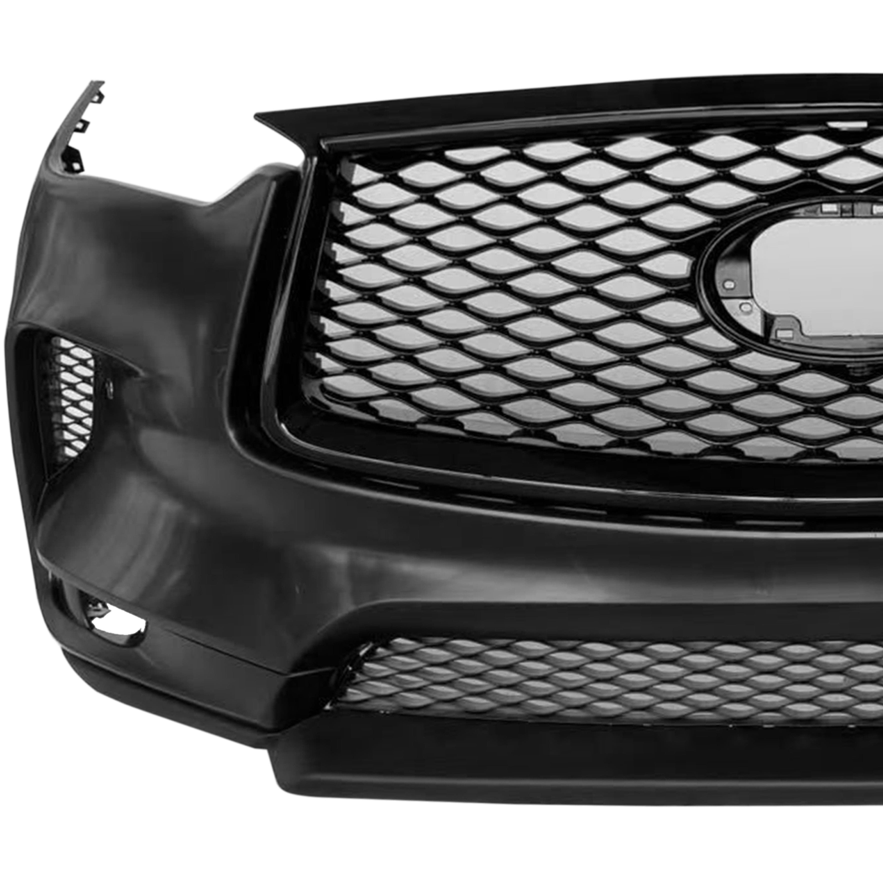 For 2019 2020 2021 2022 2023 Infiniti QX50 Front Bumper with Grilles & Fog Cover with Sensor and Camera Holes Assembly Set