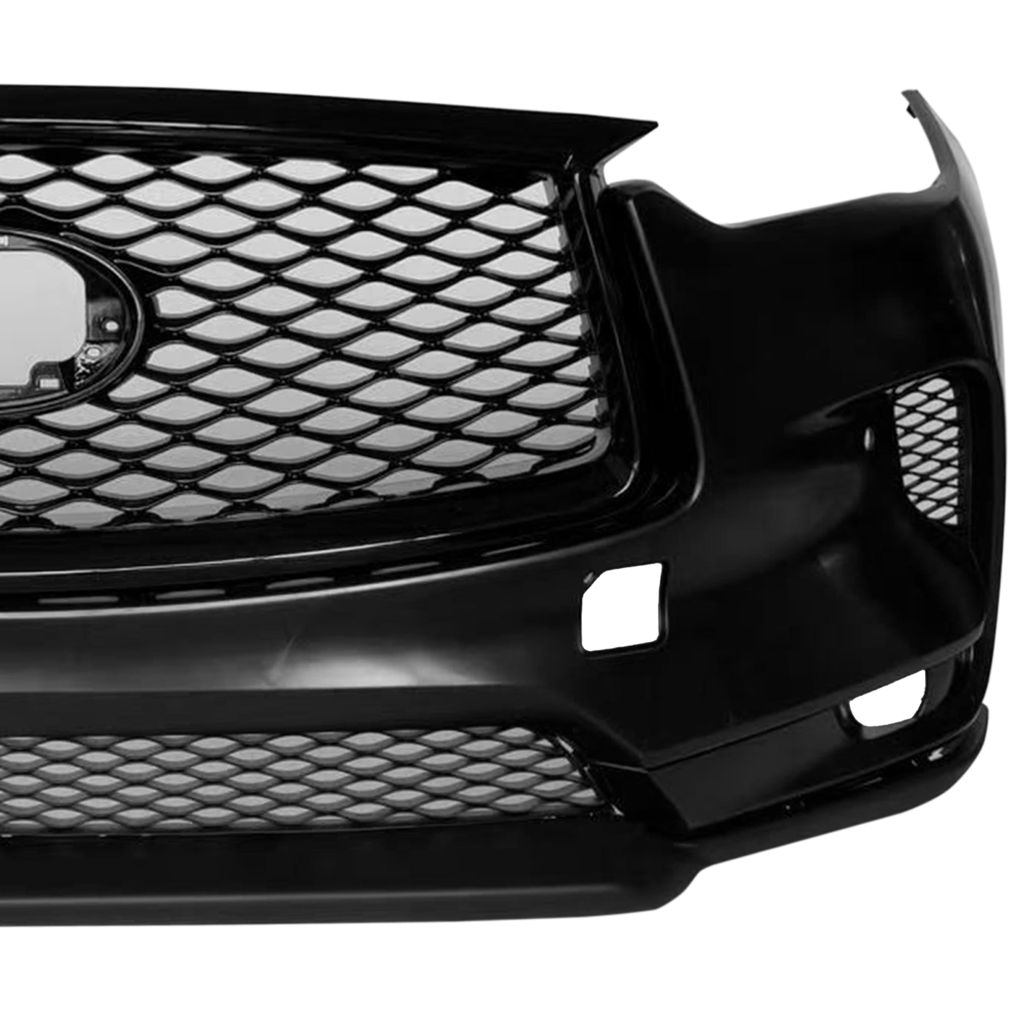 For 2019 2020 2021 2022 2023 Infiniti QX50 Front Bumper with Grilles & Fog Cover with Sensor and Camera Holes Assembly Set