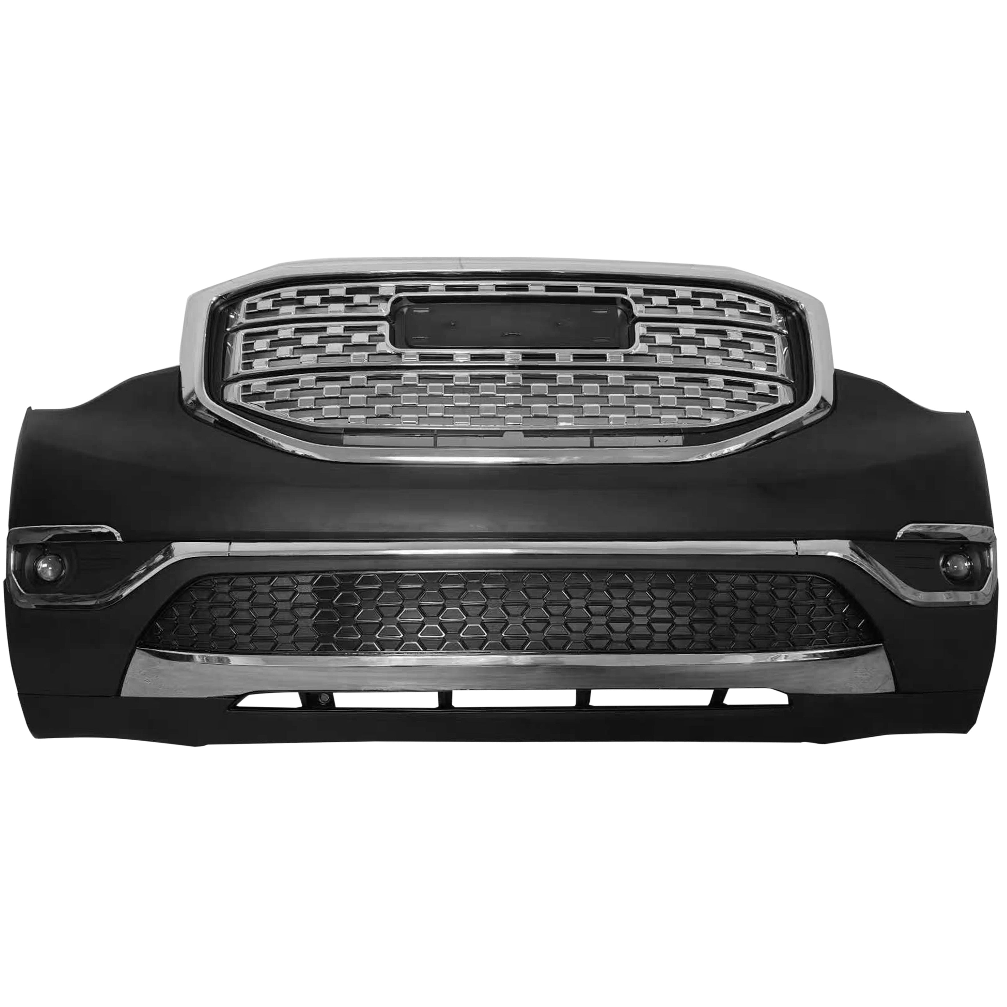 For 2017 2018 2019 GMC Acadia Front Bumper with Grilles & Fog Guard Trim Assembly Set