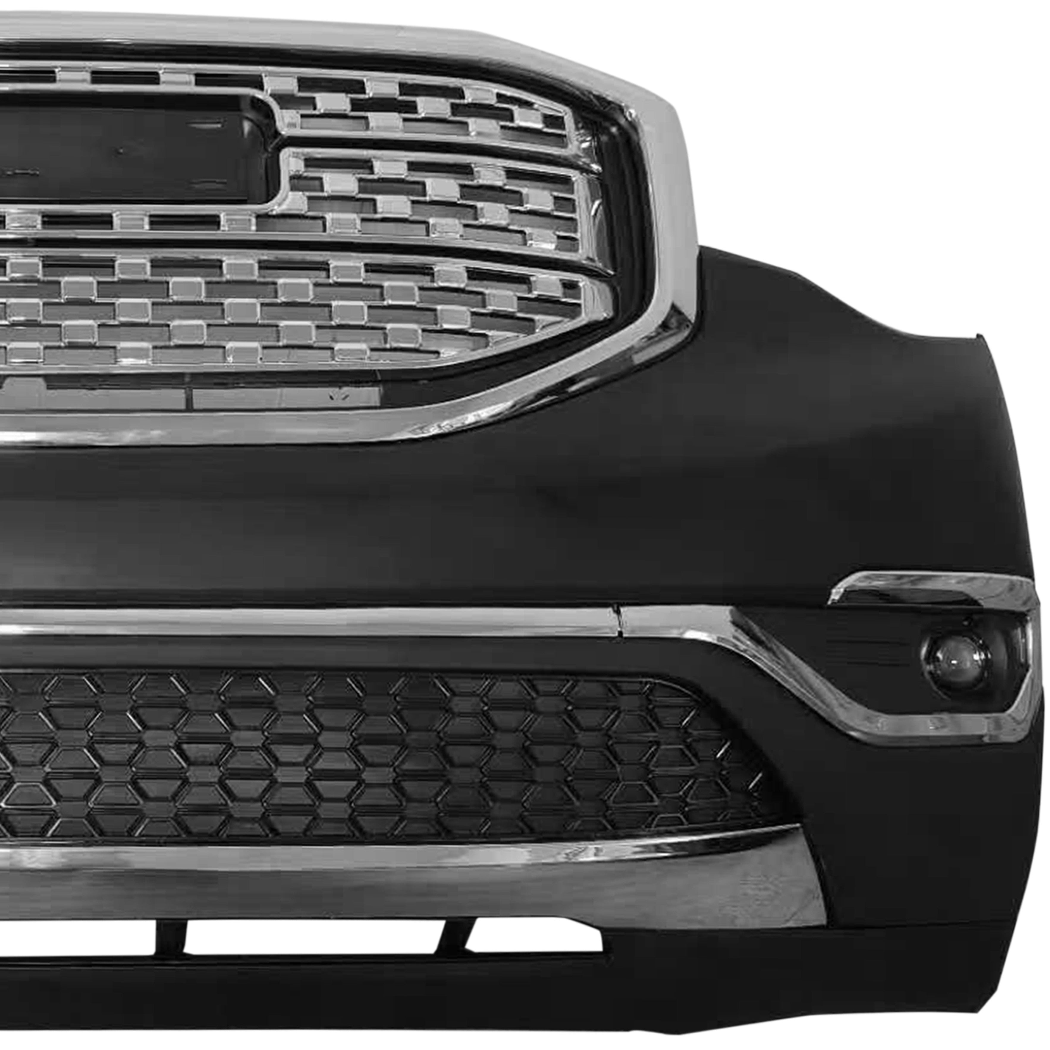 For 2017 2018 2019 GMC Acadia Front Bumper with Grilles & Fog Guard Trim Assembly Set