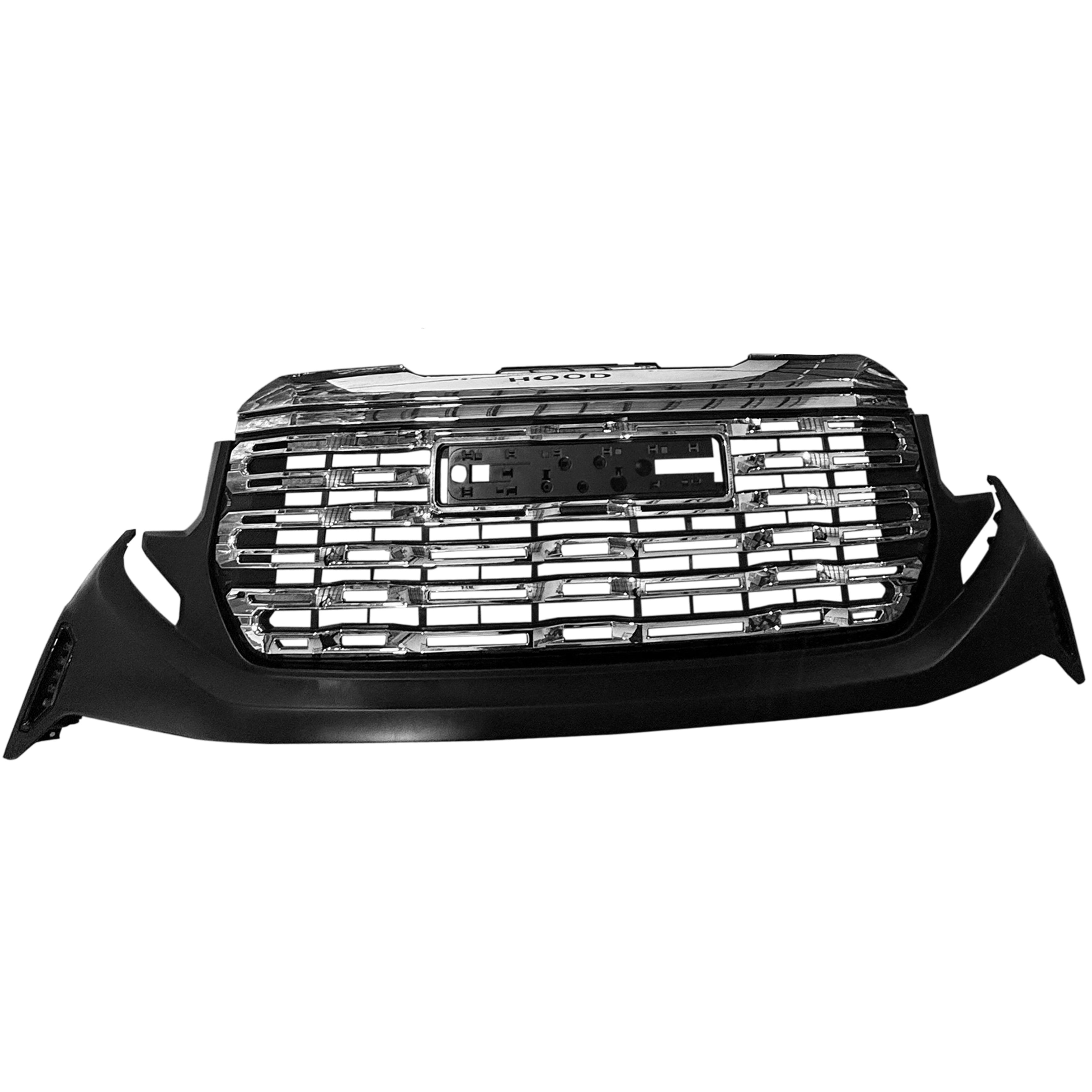 For 2022 2023 2024 GMC Sierra 1500 Front Bumper with Upper Lower Grille & Fog Lights Assembly Set