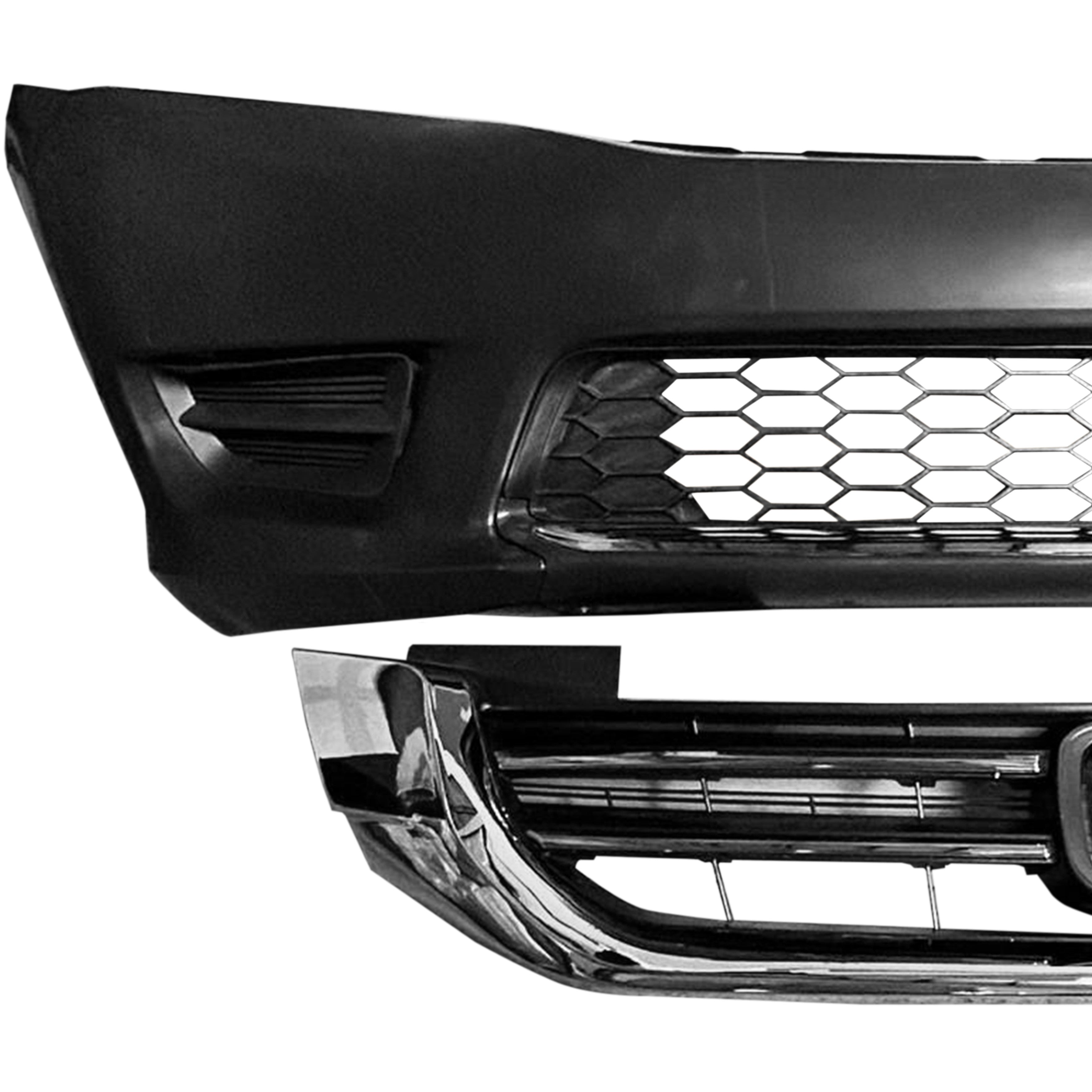 For 2014 2015 Honda Accord Front Bumper with Grilles & Fog Cover Assembly Set