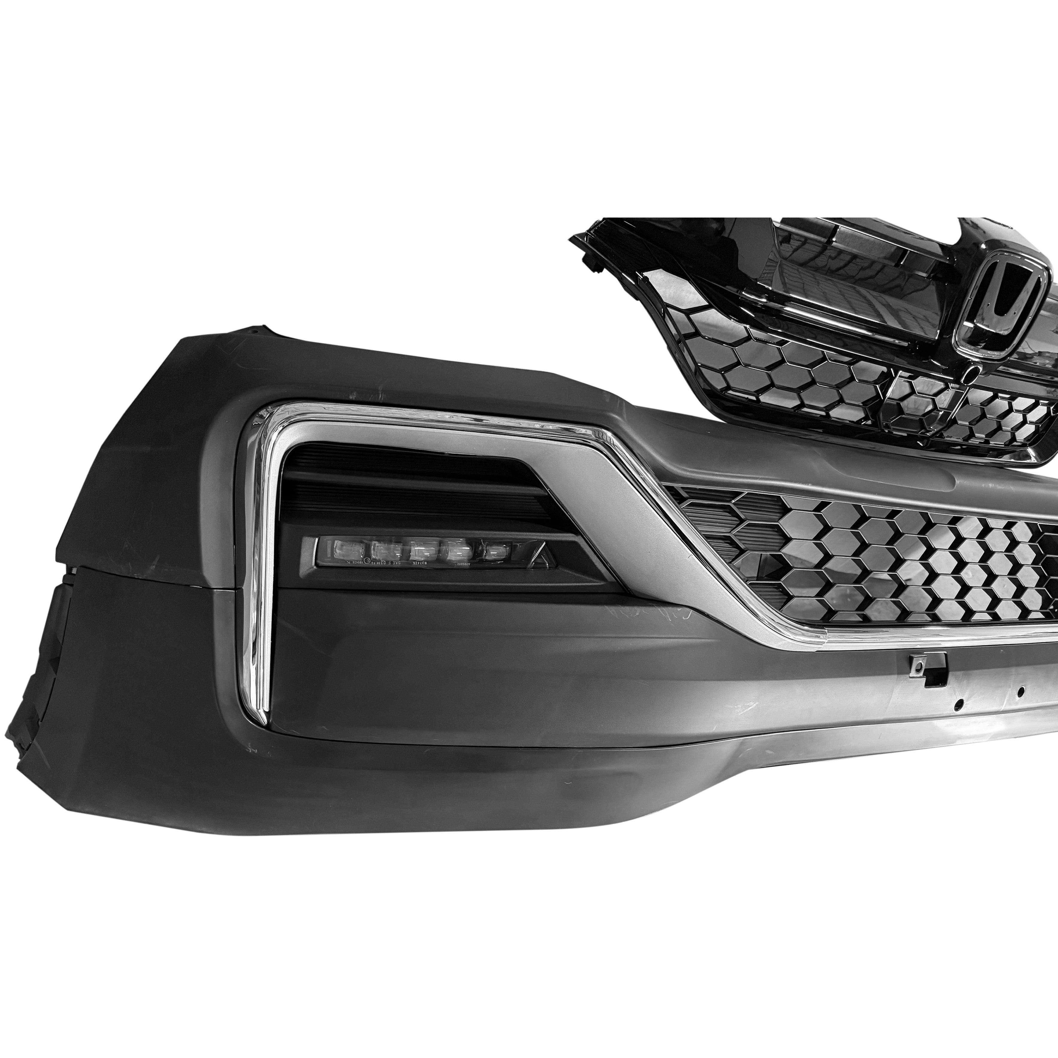 For 2020 2021 2022 Honda CRV CR-V Touring Hybrid Sport Front Bumper with Grilles & LED Fog Lights Assembly Set