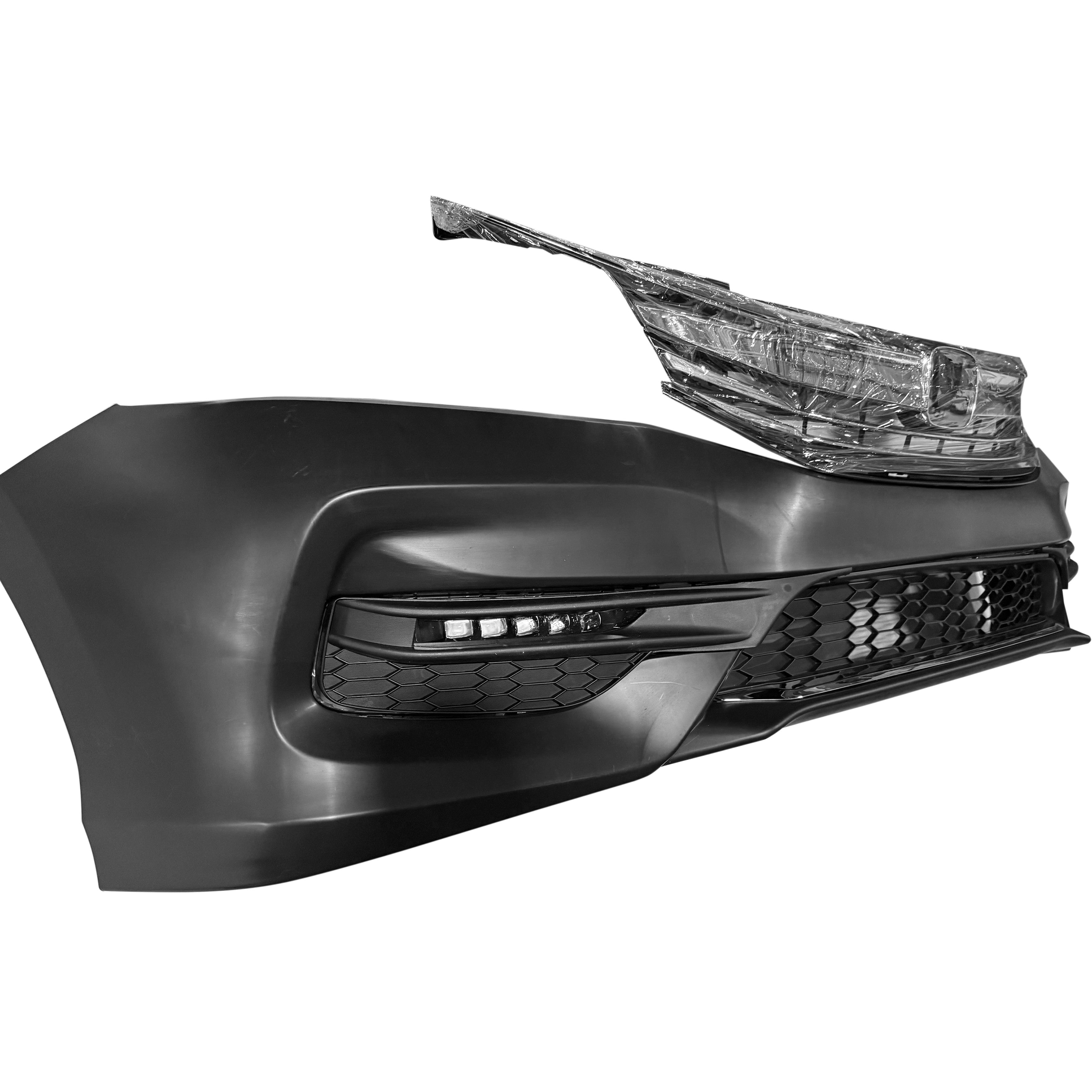 For 2016 2017 Honda Accord Front Bumper with Grilles and Fog Lights Assembly Set