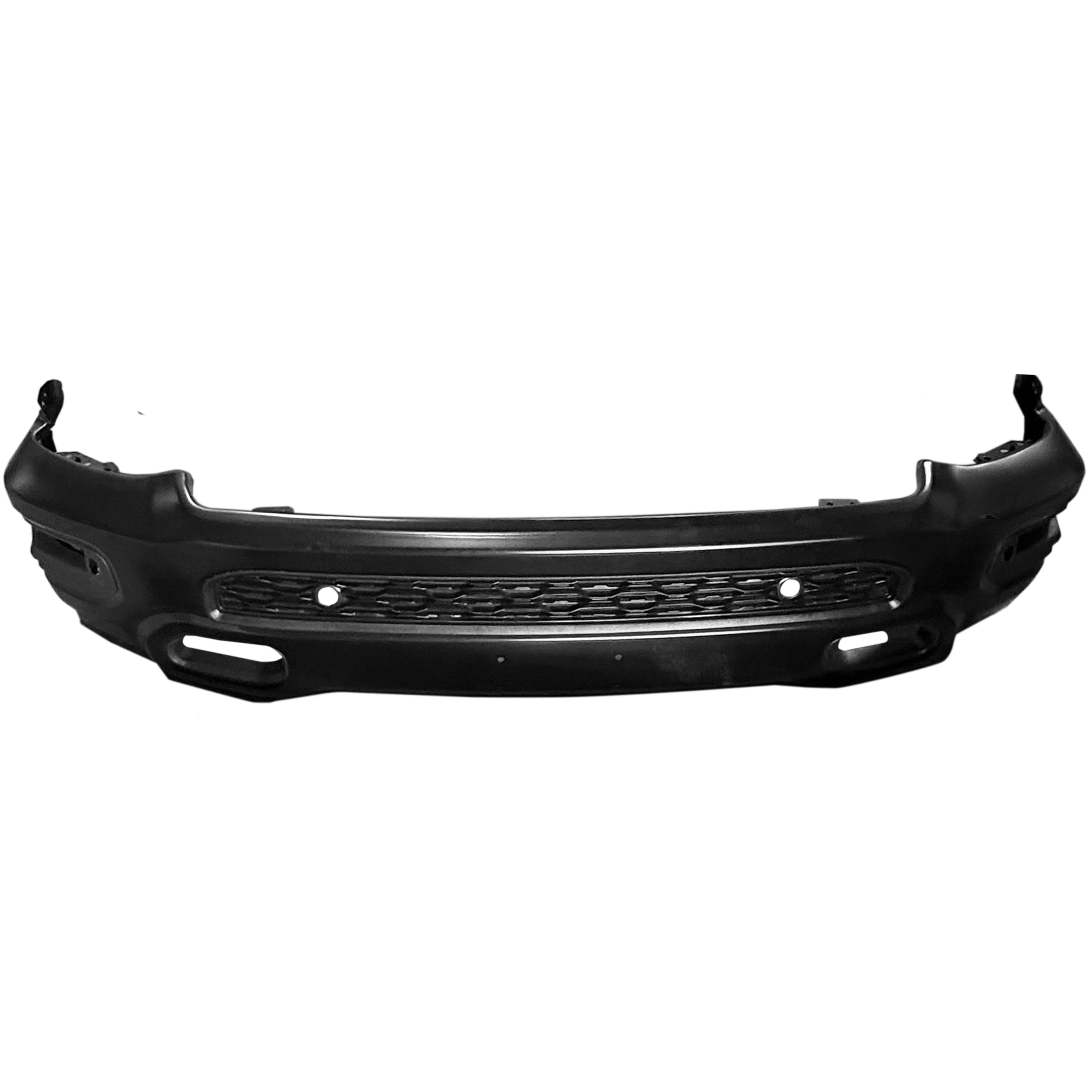 For 2019 2020 2021 2022 2023 2024 Dodge Ram 1500 Front Bumper with Dark Chrome Grilles Sensor Holes Assembly Set