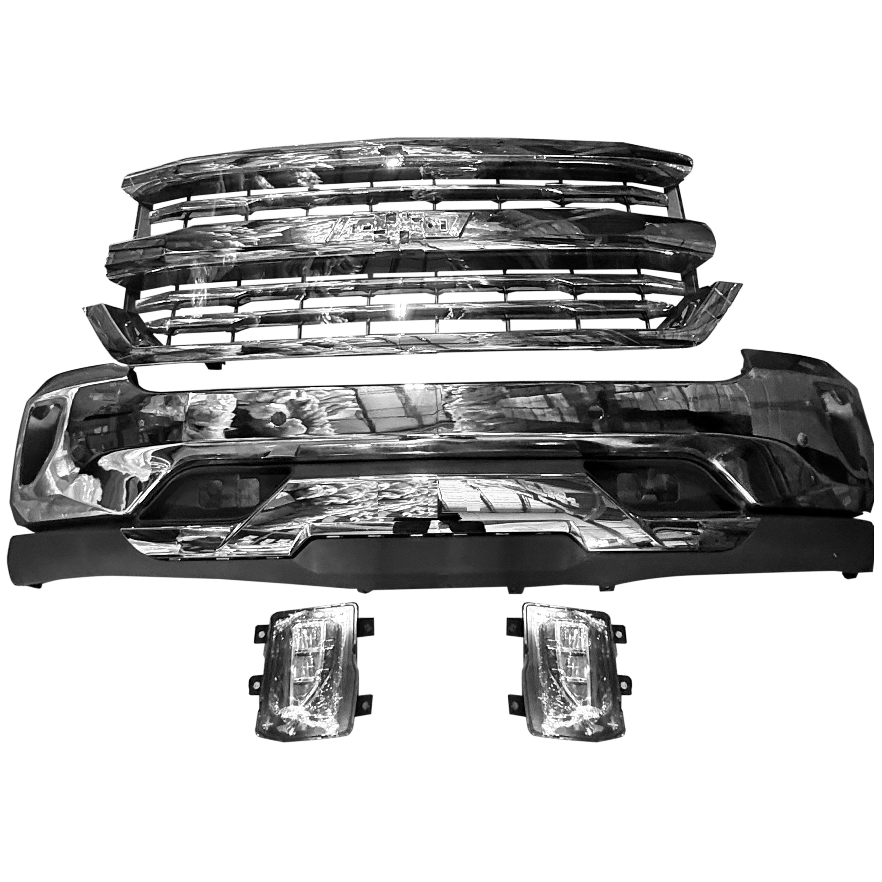 For 2016 2017 2018 Chevy Silverado 1500 Front Bumper with Grilles and Fog Lights Assembly Set