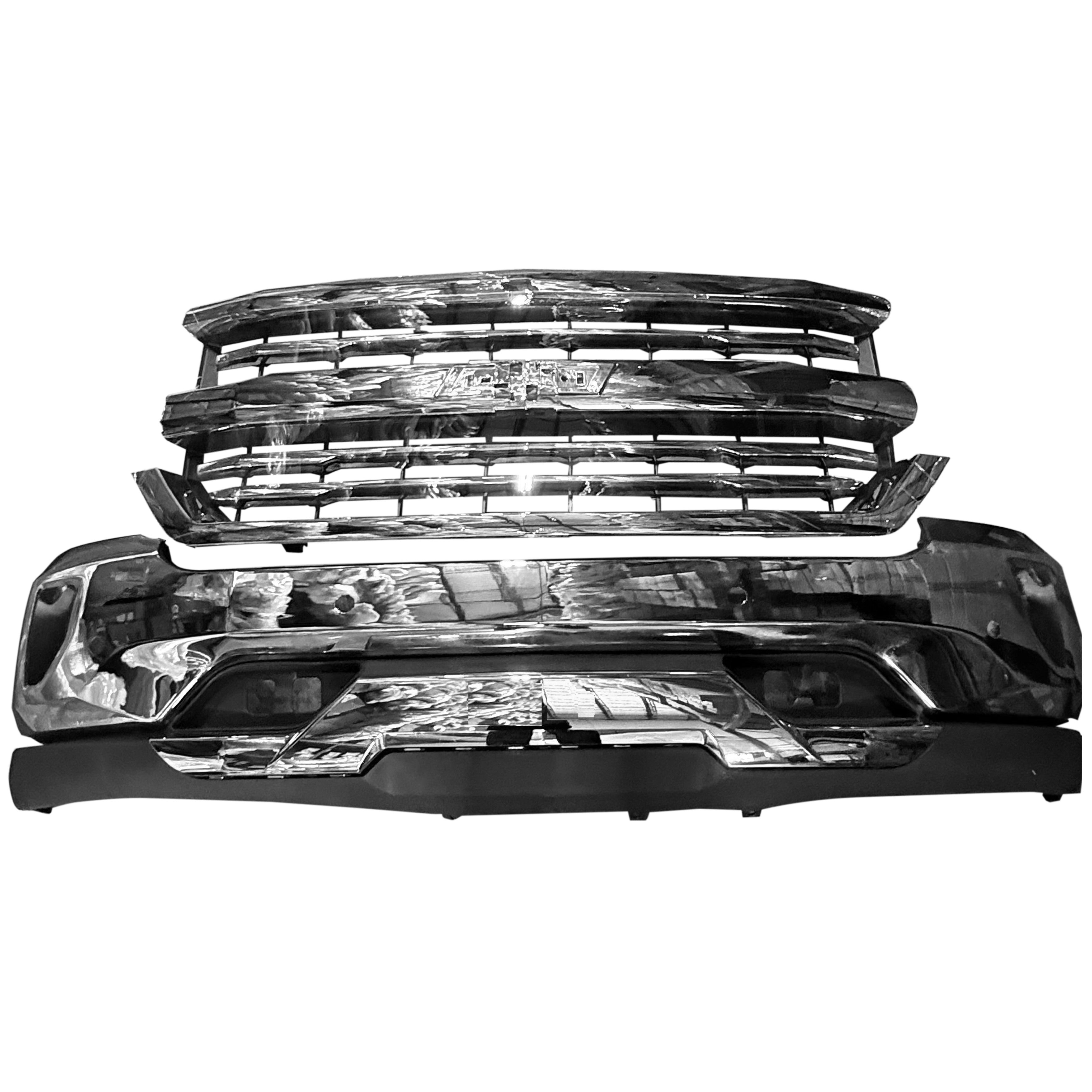 For 2016 2017 2018 Chevy Silverado 1500 Front Bumper with Grilles and Fog Lights Assembly Set
