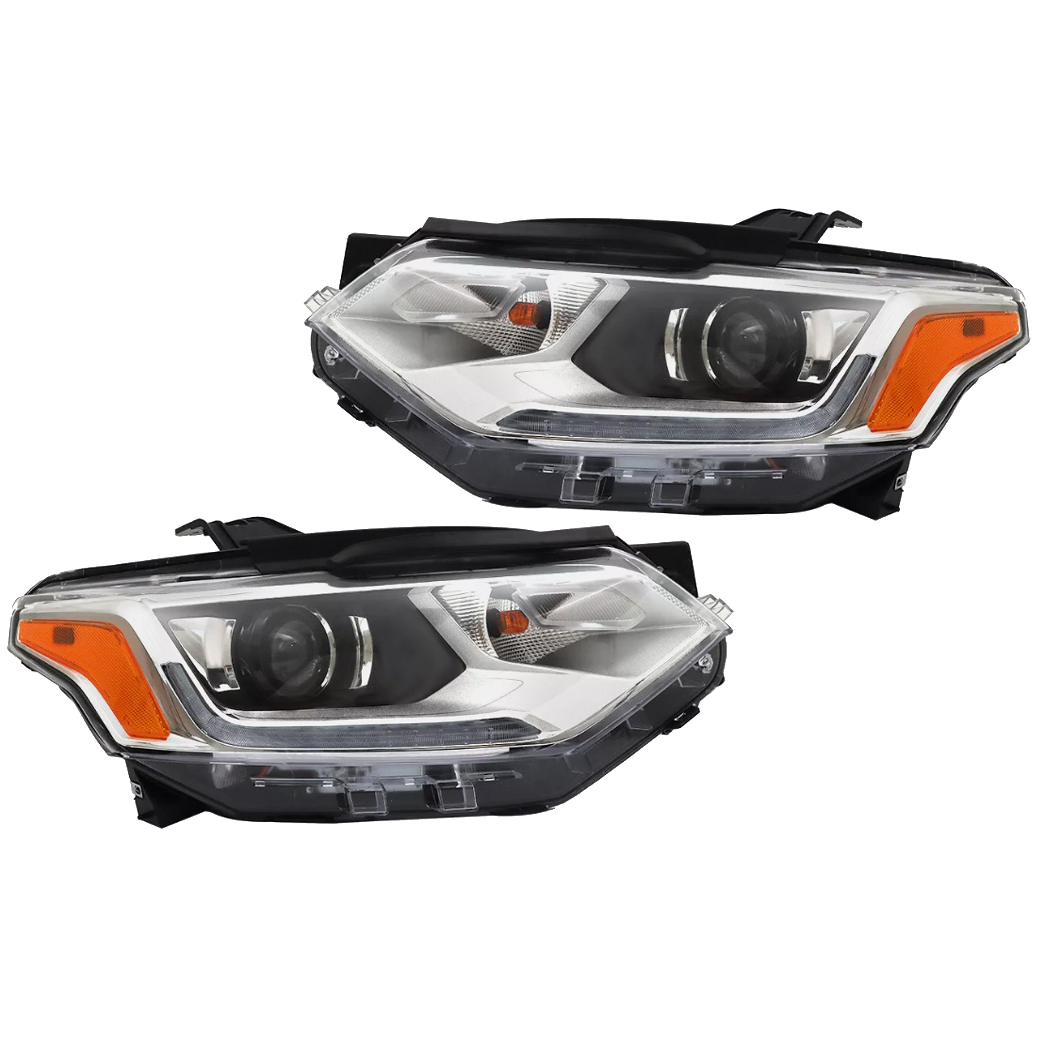 For 2018 2019 2020 2021 Chevrolet Traverse Headlight LED Assembly Left Right Driver Passenger Pair Set 2Pcs
