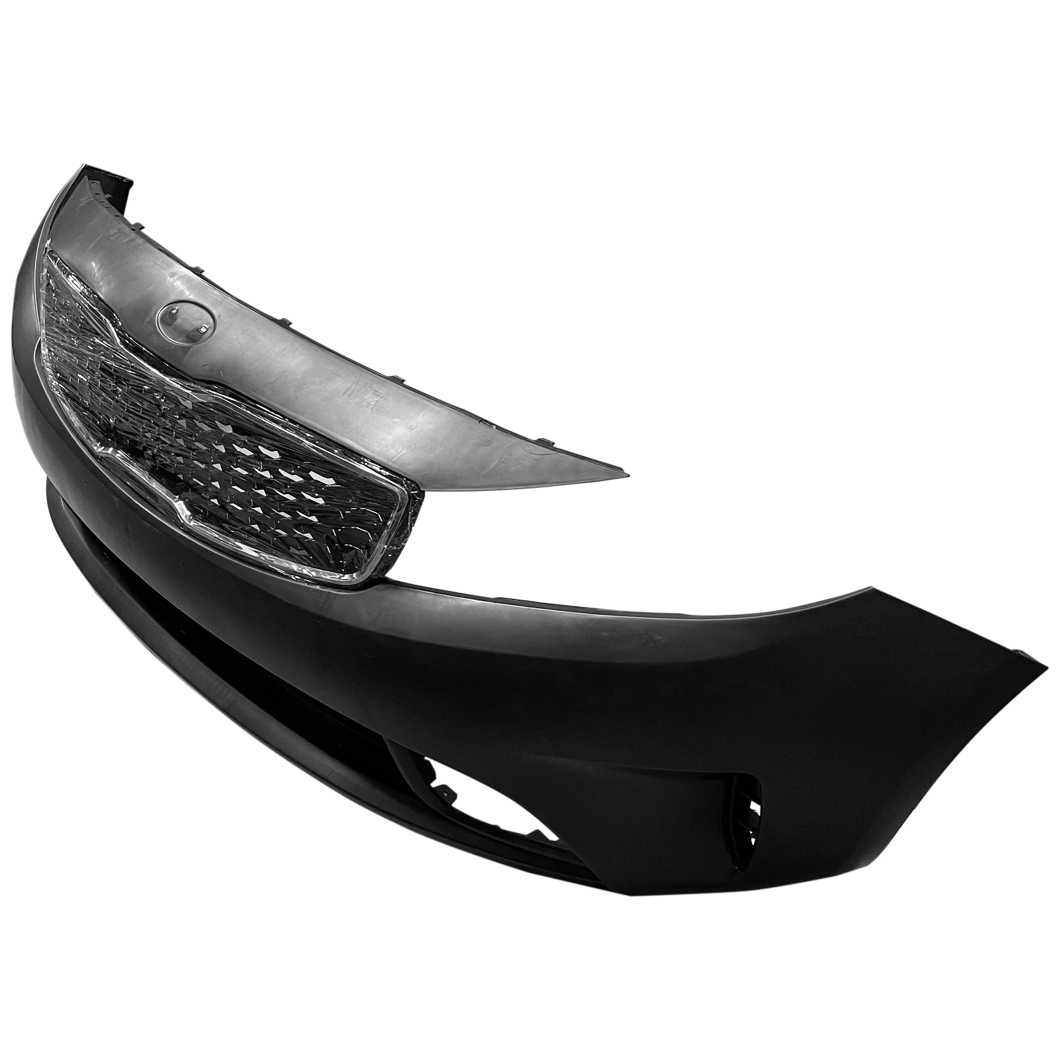 For 2017 2018 Kia Forte Front Bumper with Upper & Lower Grille Assembly Set