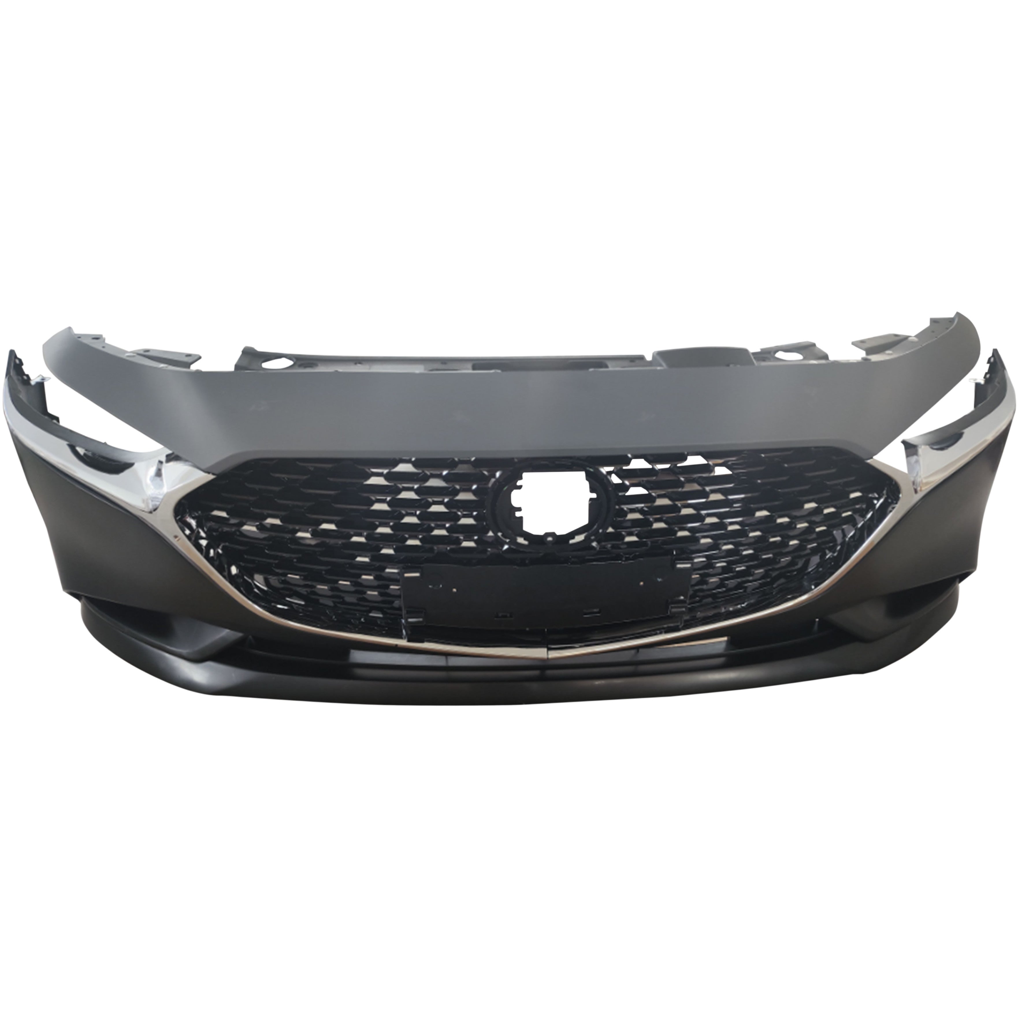 For 2019 2020 2021 2022 2023 Mazda 3 Front Bumper with Grilles Assembly Set