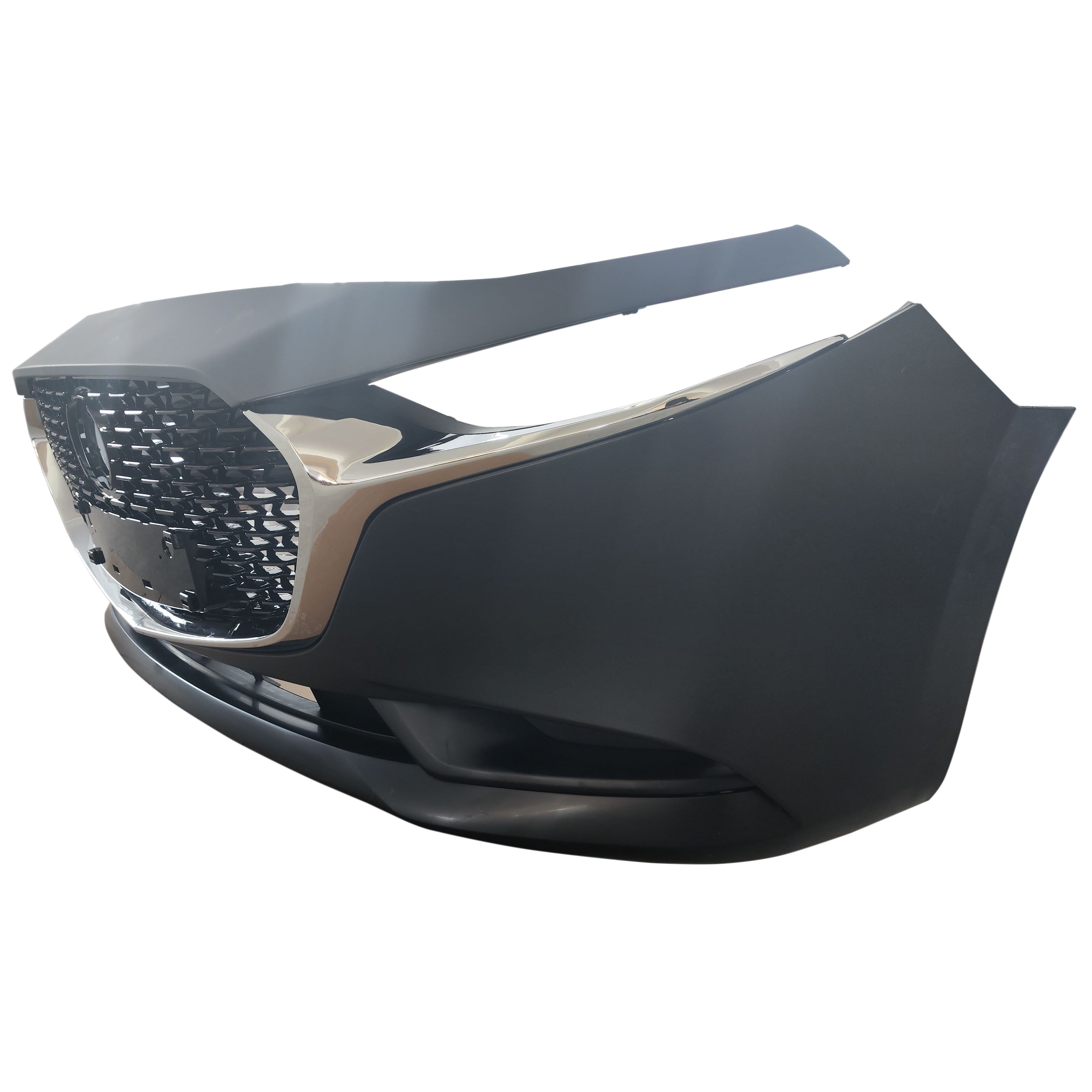 For 2019 2020 2021 2022 2023 Mazda 3 Front Bumper with Grilles Assembly Set