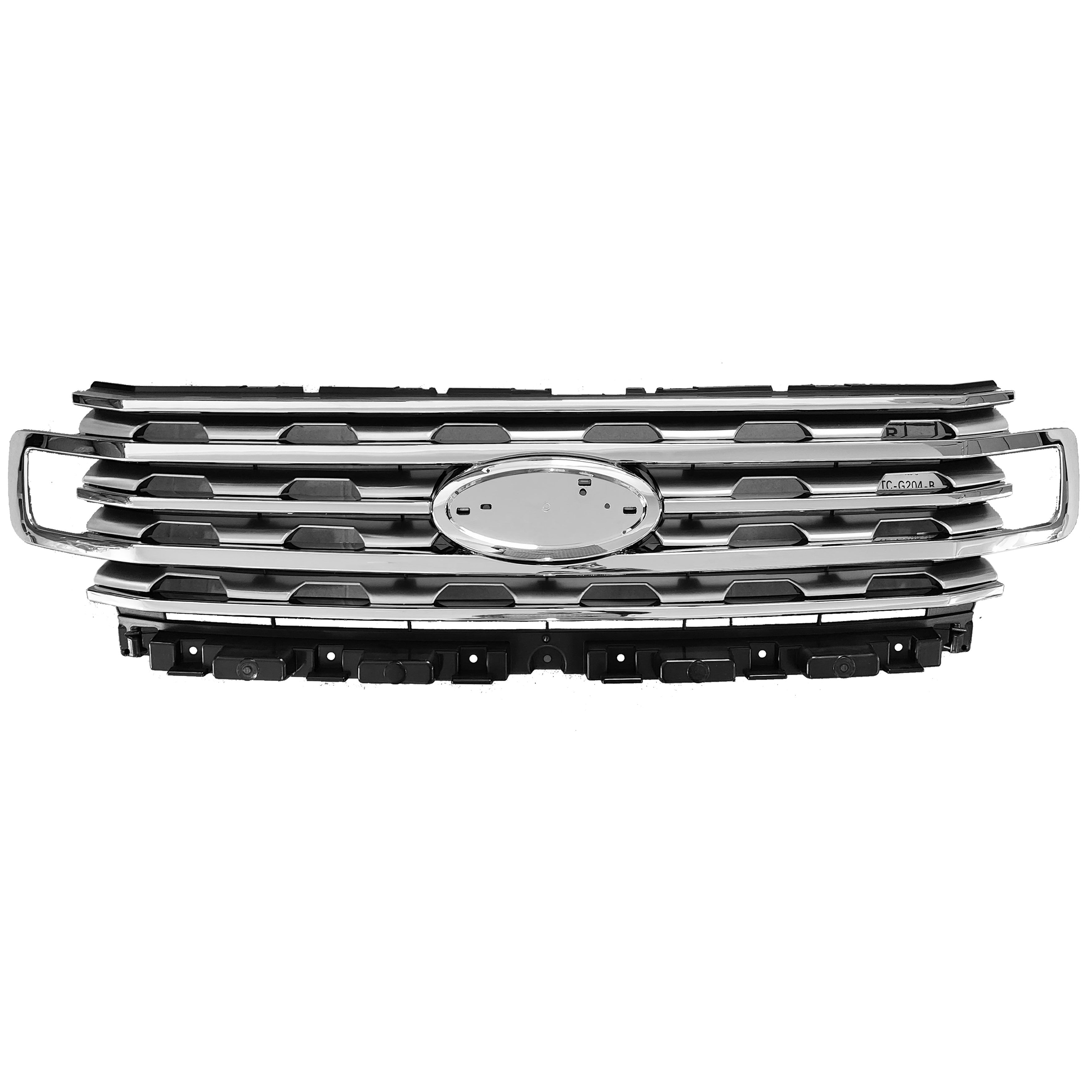 For 2018 2019 2020 2021 Ford Expedition Front Upper Bumper Grille Grill Factory Black Assembly