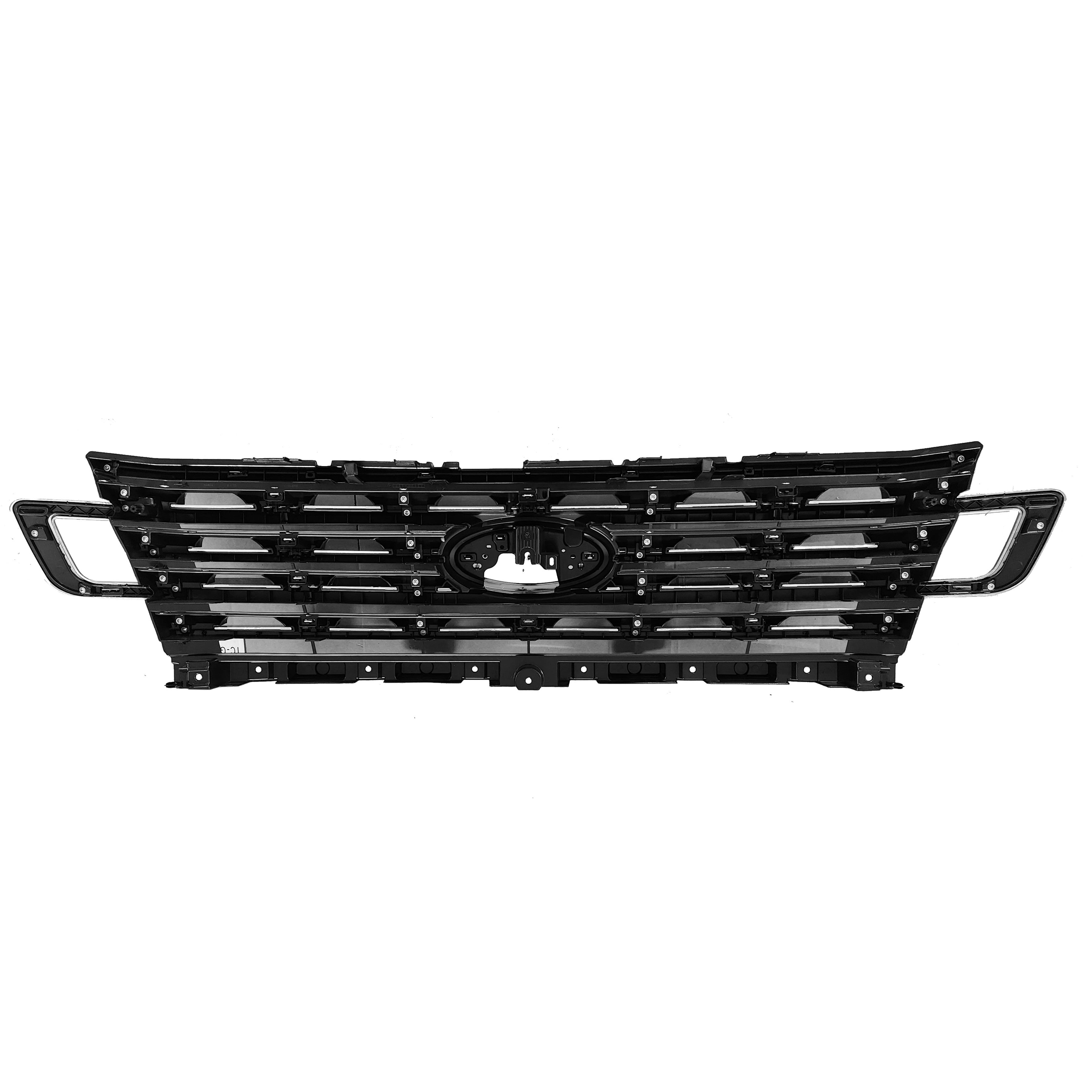 For 2018 2019 2020 2021 Ford Expedition Front Upper Bumper Grille Grill Factory Black Assembly