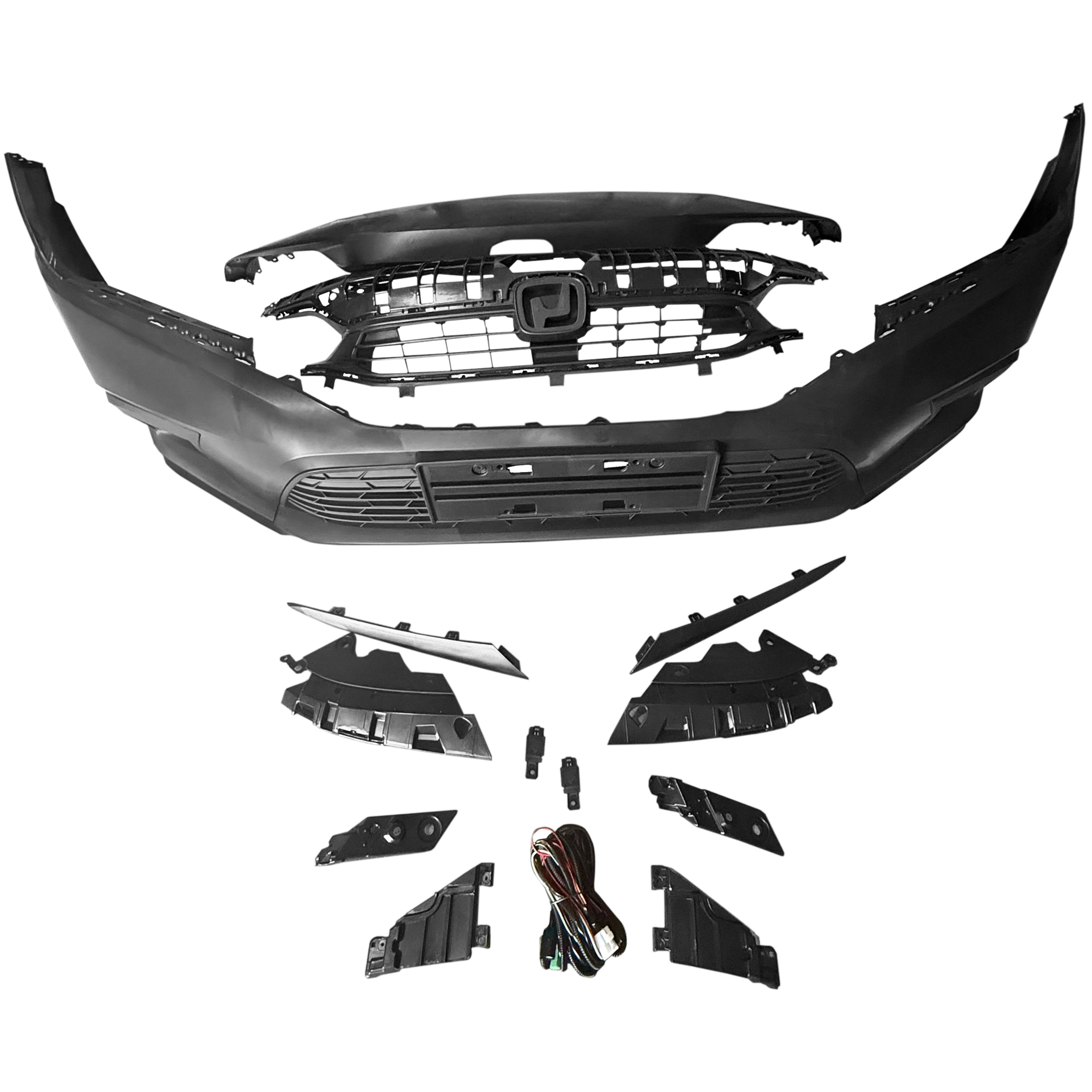 For 2022 2023 2024 2025 Honda Civic Sedan Front Bumper with Grilles and License Plate Assembly Set