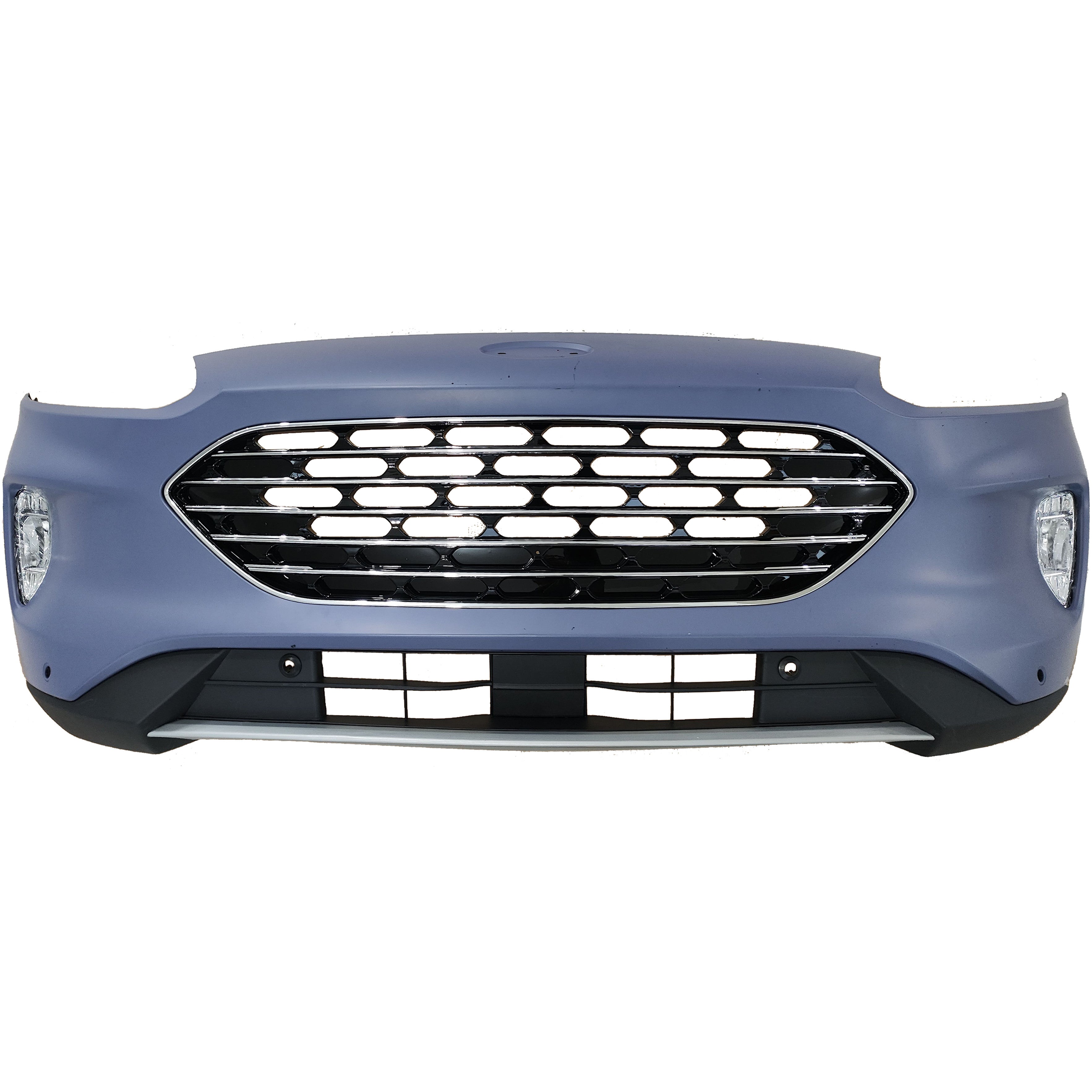 For 2020 2021 2022 Ford Escape Front Bumper with Sensor Holes & Fog Covers Complete Set Aftermarket Assembly