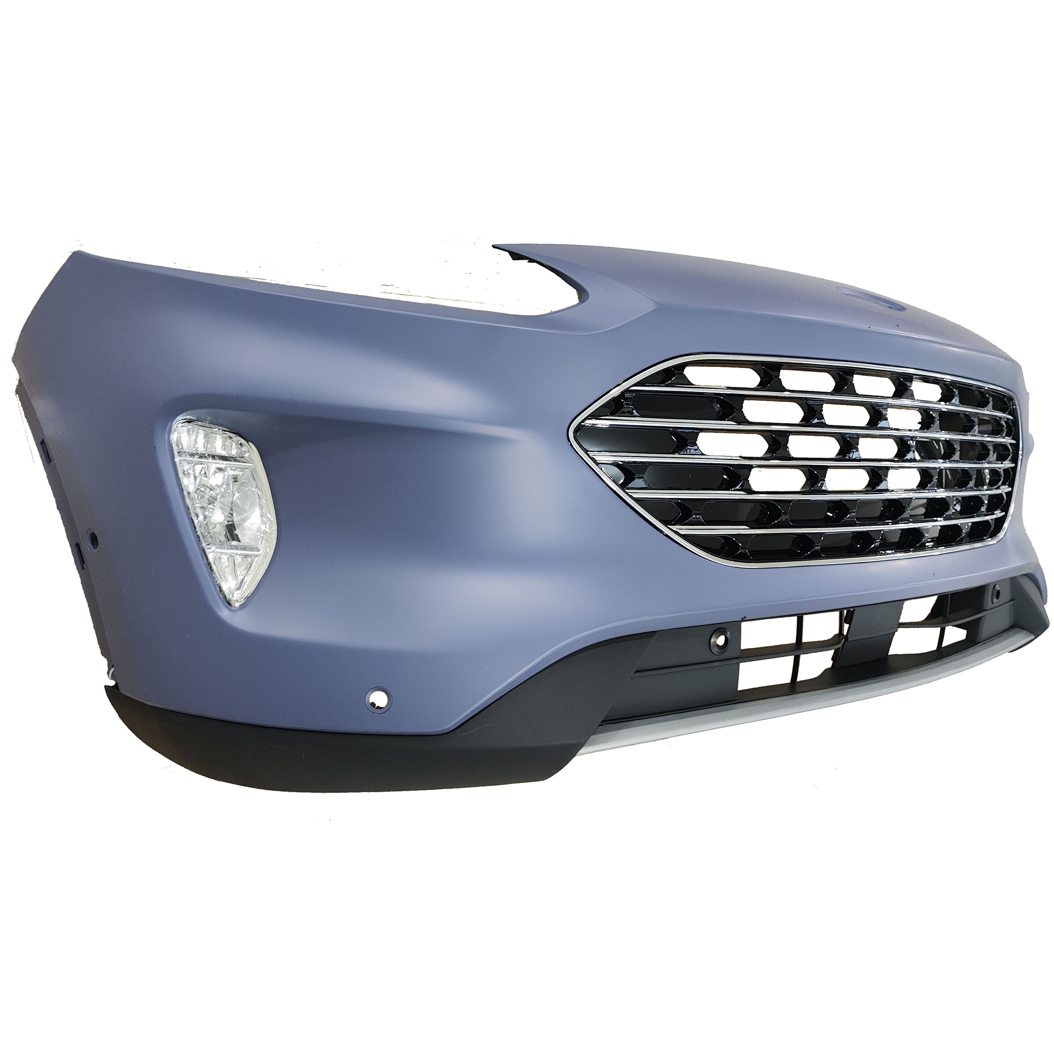 For 2020 2021 2022 Ford Escape Front Bumper with Sensor Holes & Fog Covers Complete Set Aftermarket Assembly