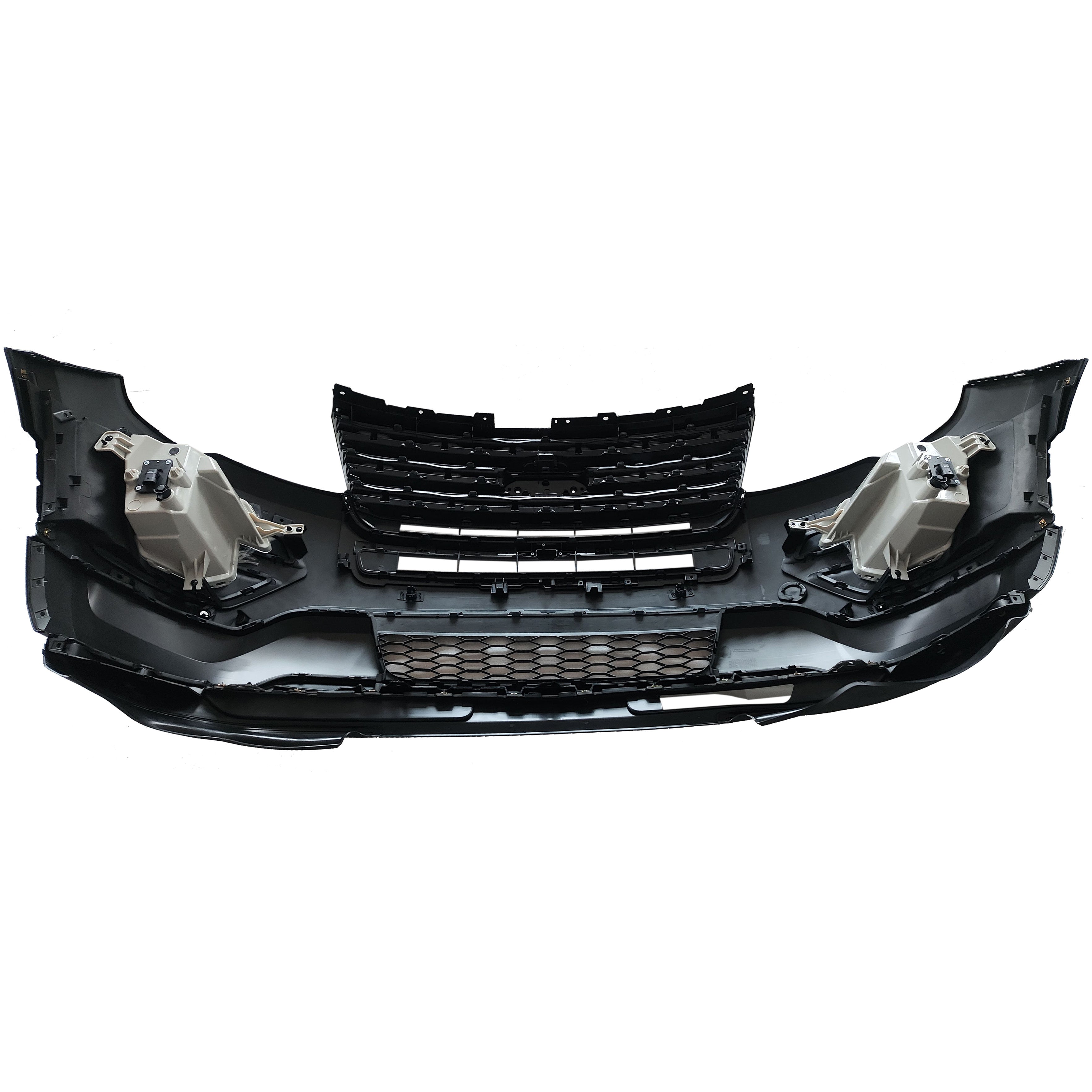 For 2016 2017 Ford Explorer Front Bumper with 4 Sensor Holes & Fog Lights Complete Set Aftermarket Assembly