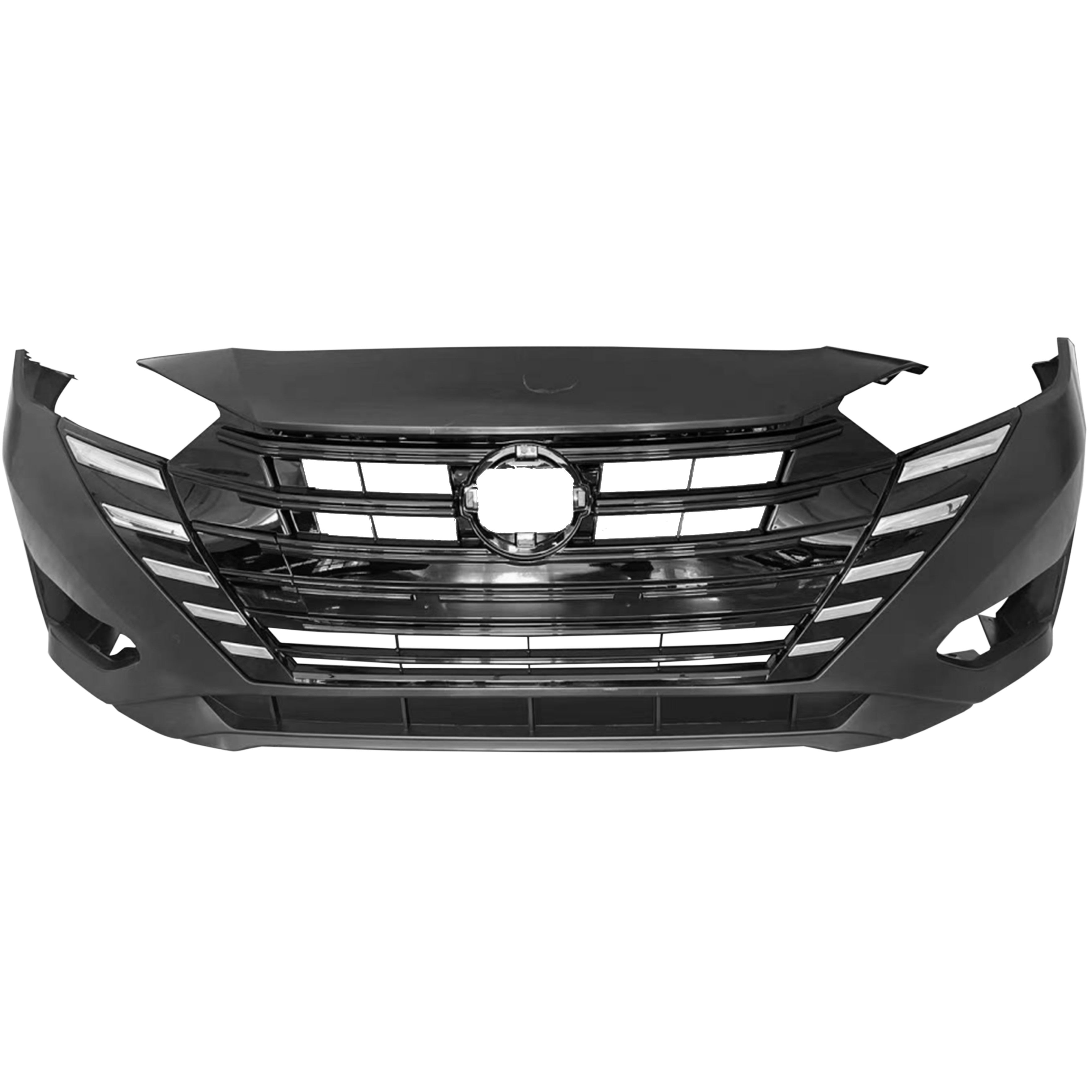 For 2023 2024 2025 Nissan Versa Front Bumper with Grille Complete Set Aftermarket Assembly